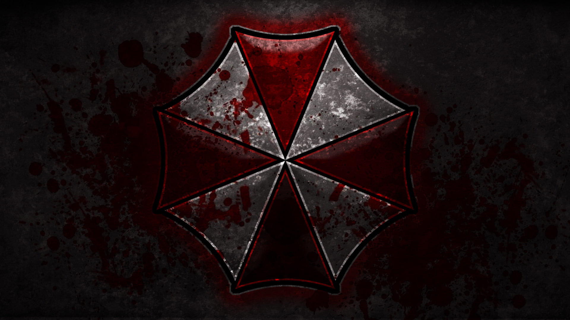 metal, space, 1080P, black background, red, star shape, dark, corportion, textured effect, indoors, night, directly above, exploding, Resident Evil, pattern, HD Wallpaper