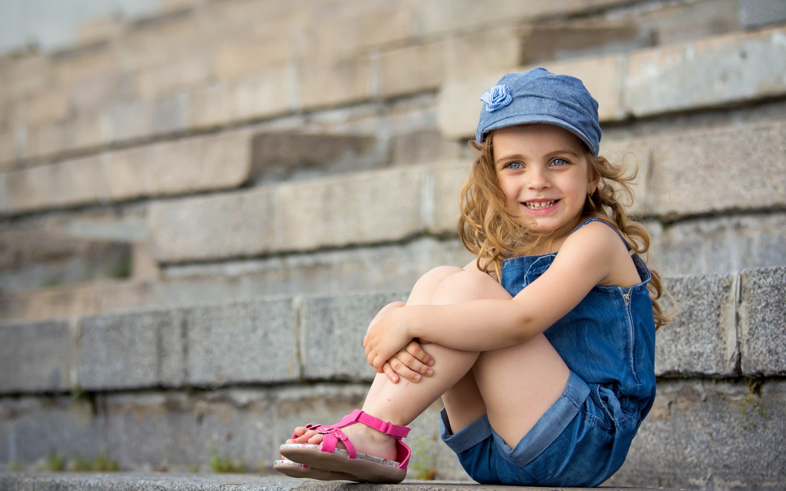 blue, photography, s, shorts, women, hd, jumper, child, 2K, HD Wallpaper