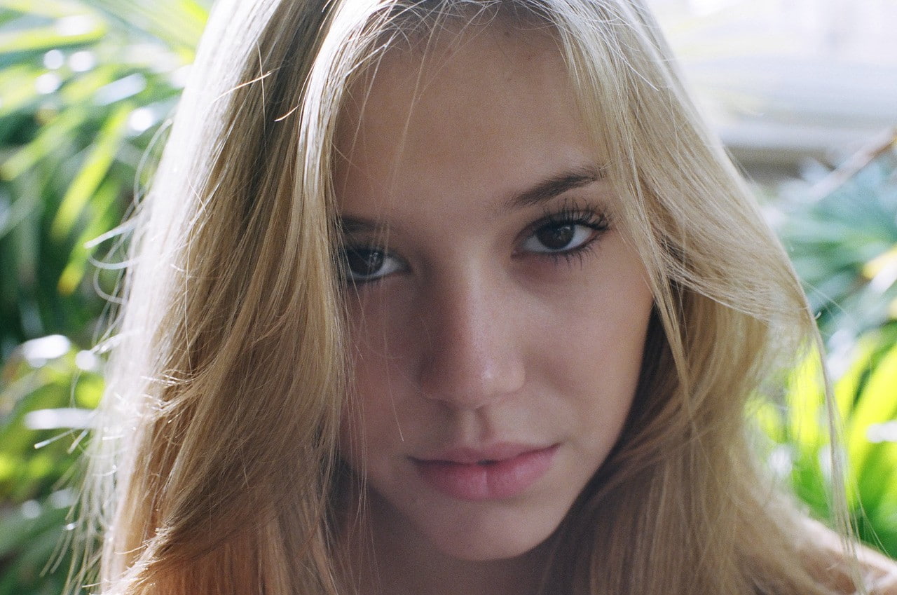 women, blonde, 720P, Alexis Ren, face, HD Wallpaper