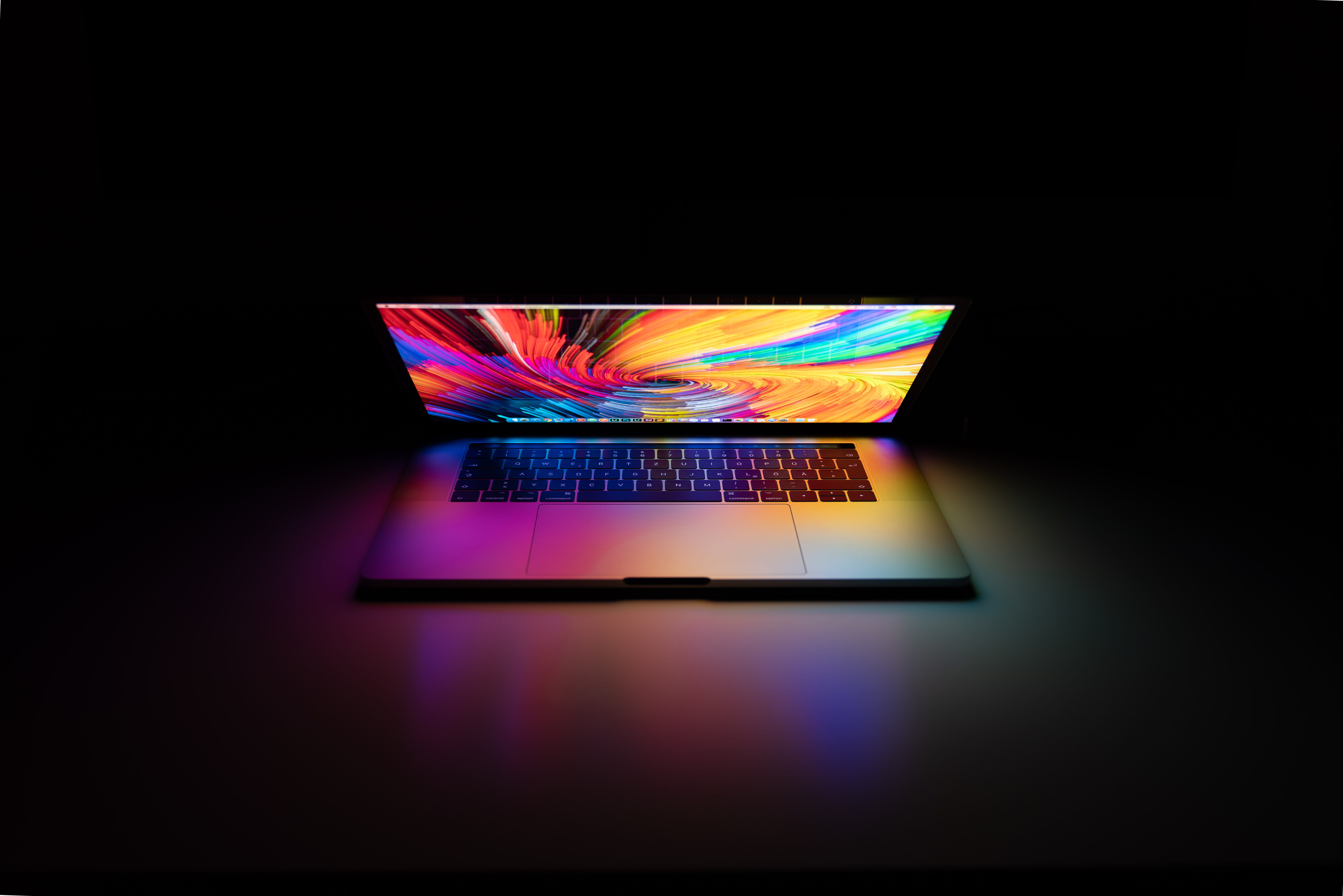 copy space, macbook, screen, computer equipment, device screen, no people, projection, pro, glowing, multi colored, computer monitor, illuminated, reflection, HD Wallpaper