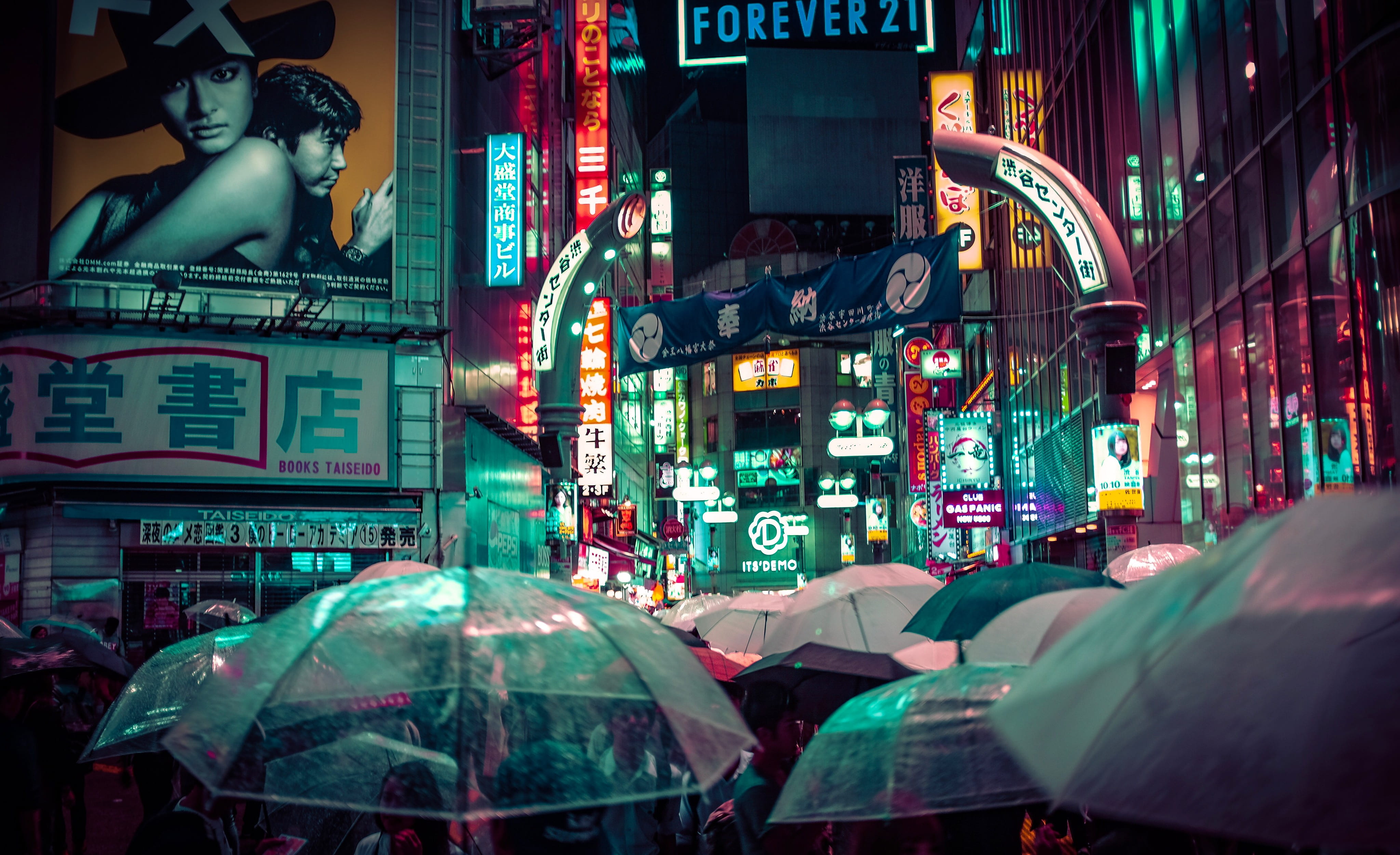 outdoors, nitght, many, communication, urban, sign, transportation, excitment, advertisement, crowd, using, time, city street, city, shibuya, japanese, HD Wallpaper