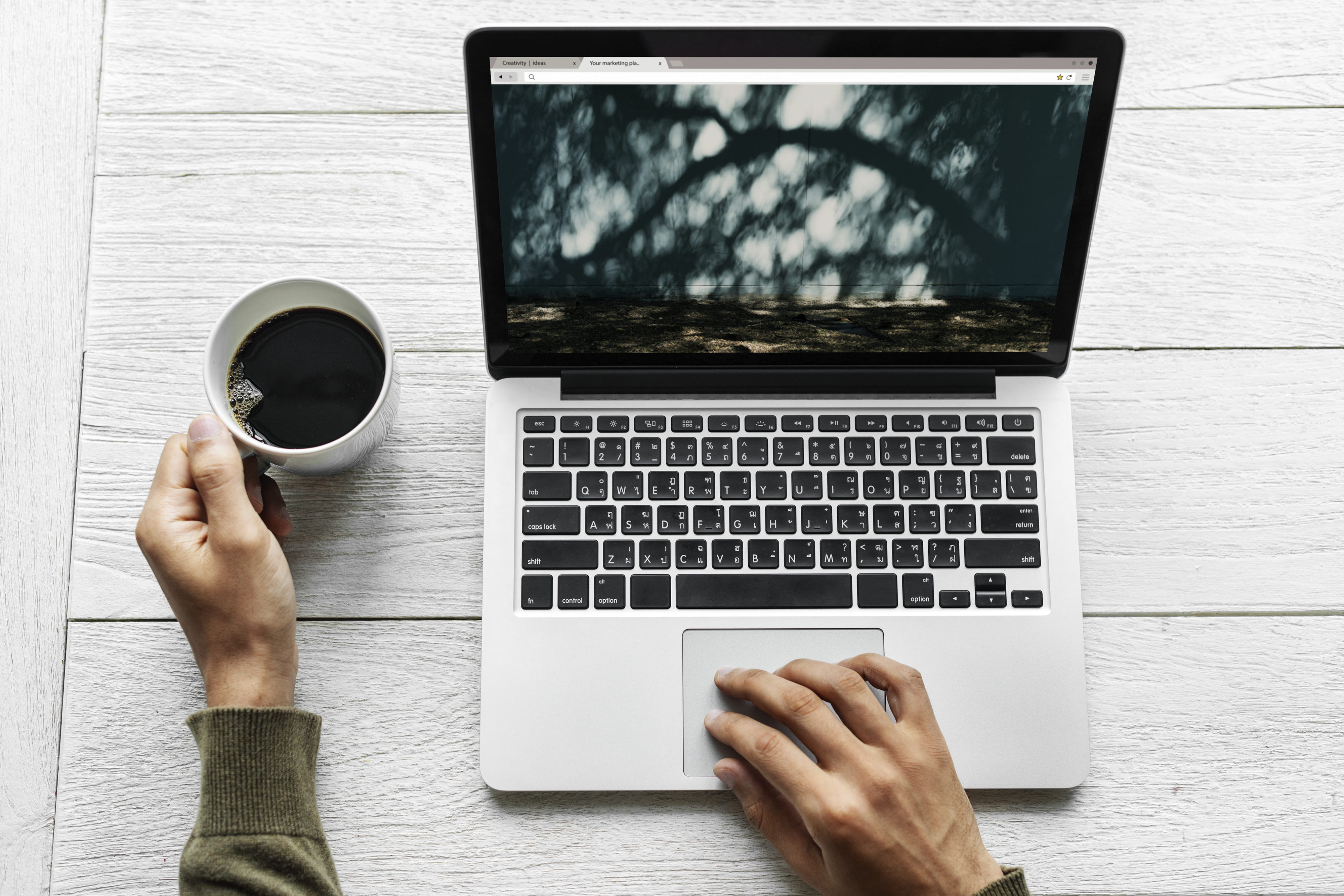 holding, electronics, digital, work from home, computer, finger, device, daily, work, internet, drink, adult, leisure, portable, workspace, man, media, HD Wallpaper