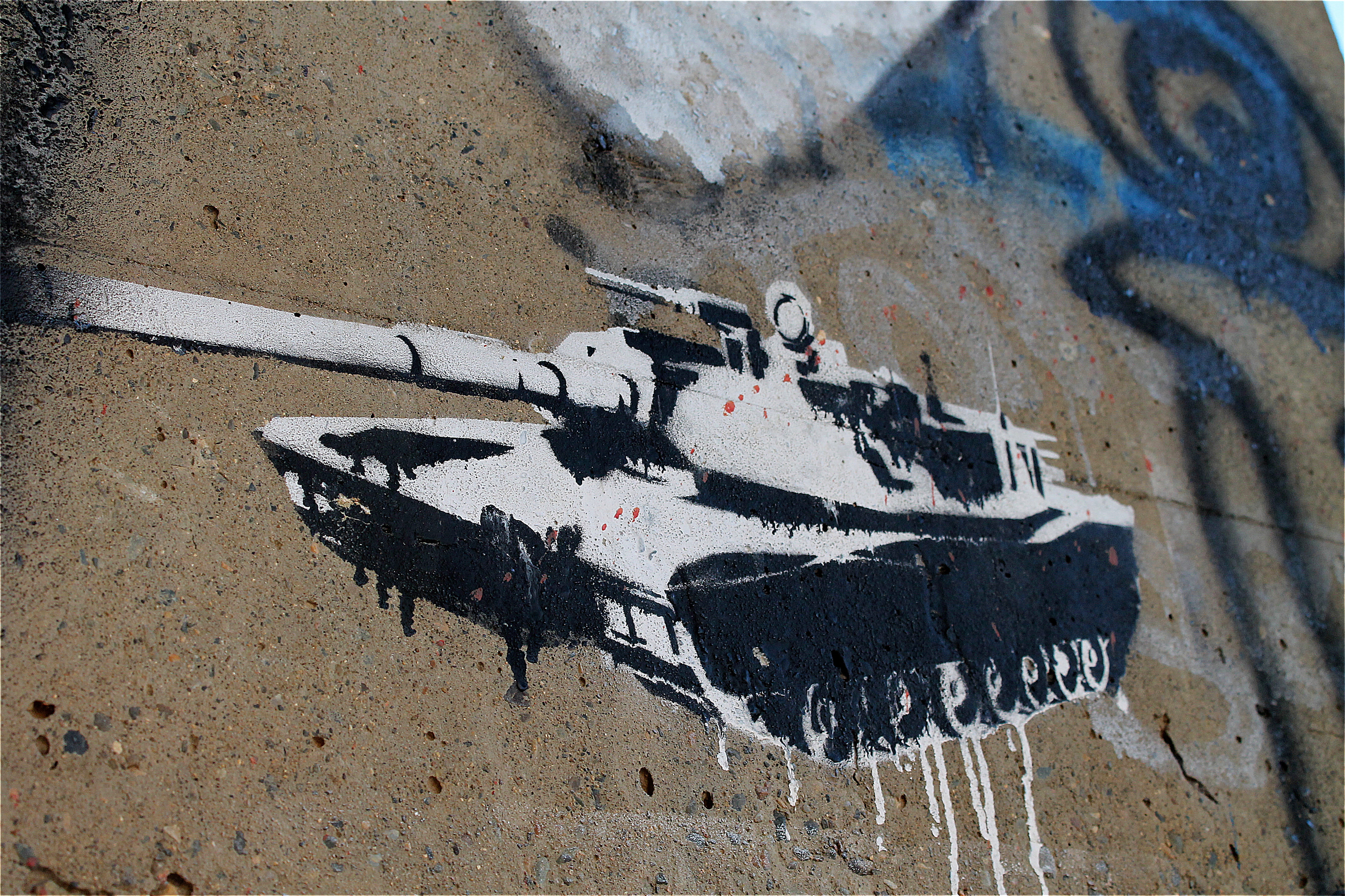 wall, text, day, animal, graffitiart, paint, architecture, outdoors, black color, land, close-up, art and craft, art, high angle view, creativity, tank, HD Wallpaper