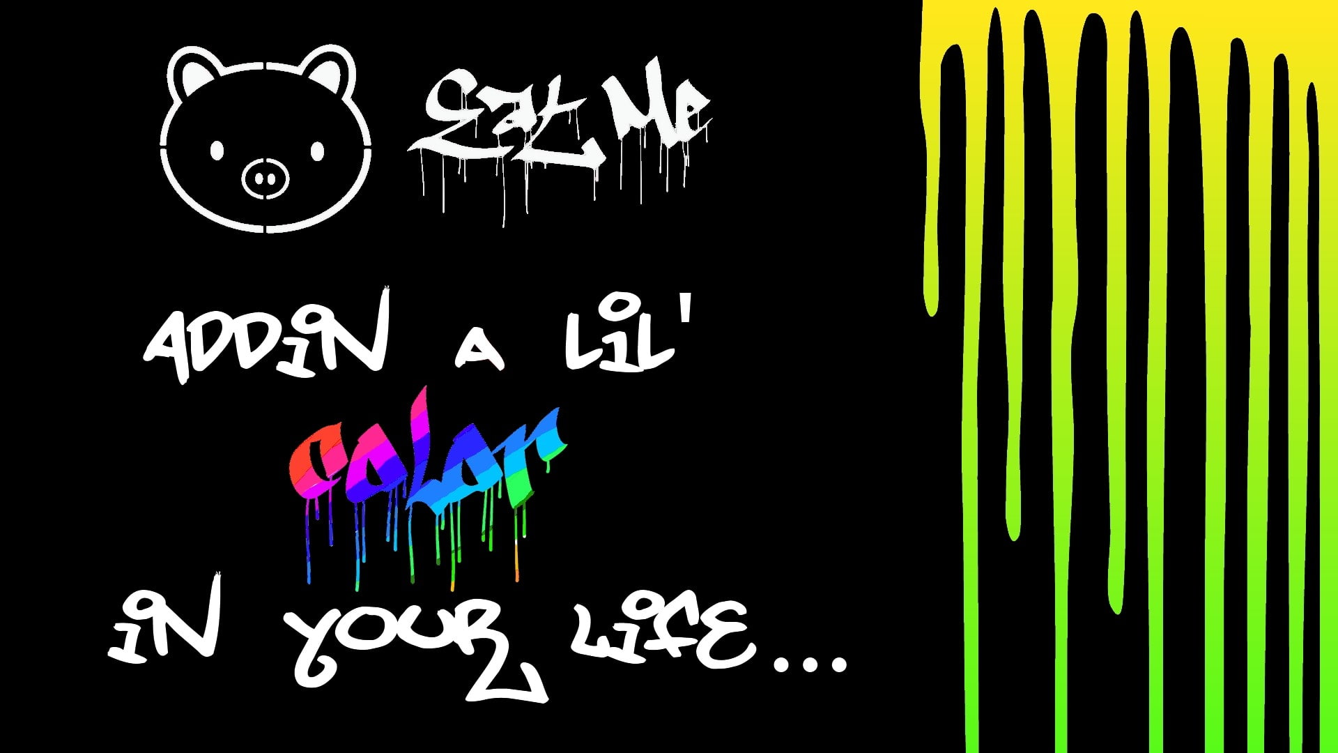 eat, graffiti, 1080P, multicolor, colors, spraypaints, paint, HD Wallpaper