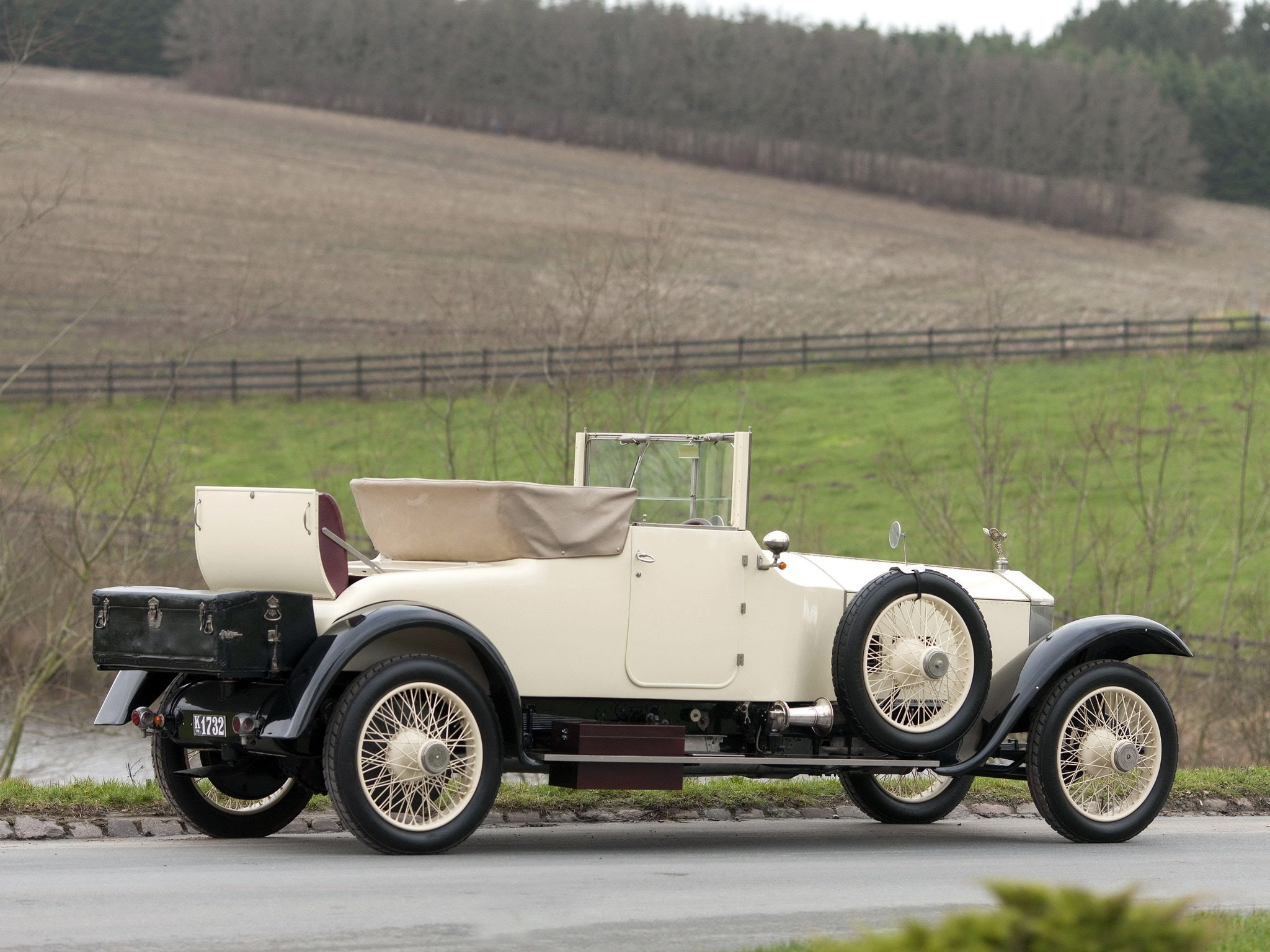 rolls, drophead, 1921, royce, silver, retro, windovers, luxury, coupe, 32sg, ghost, 1080P, HD Wallpaper