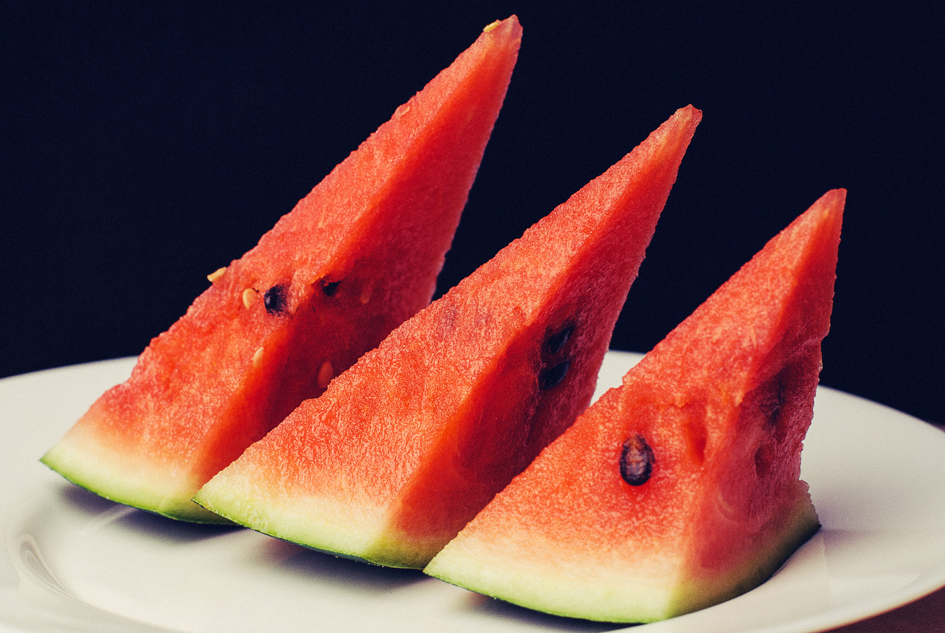 simple, studio shot, red, no people, simplistic, healthy lifestyle, summer, healthy Eating, minimalistic, still life, slice, ripe, wellbeing, melon, dieting, HD Wallpaper