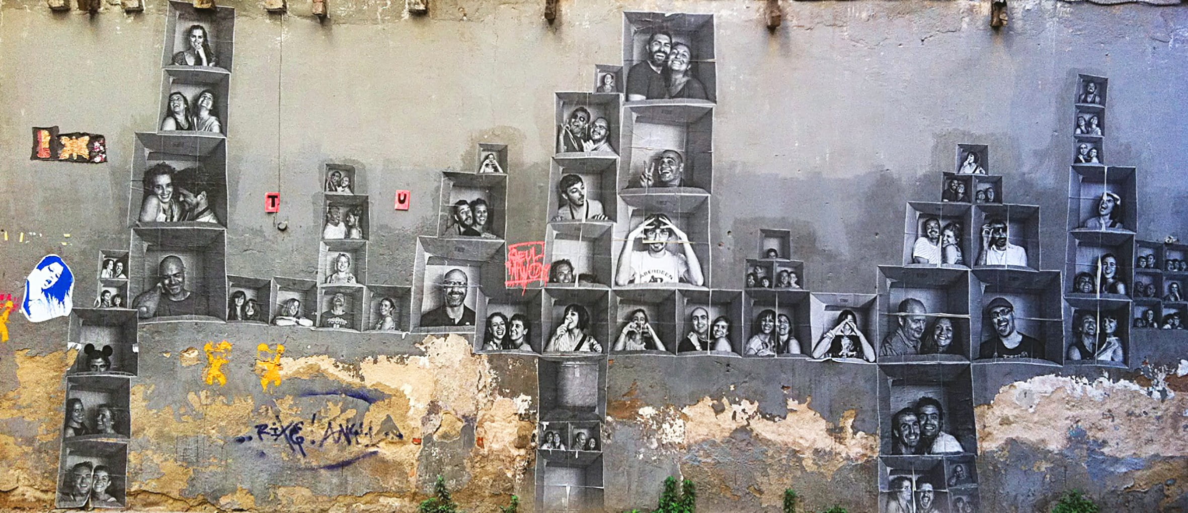 heads, art and craft, portraits, male likeness, murals, no people, old, art, sprayer, street art streetart, wall - building feature, street, human representation, HD Wallpaper