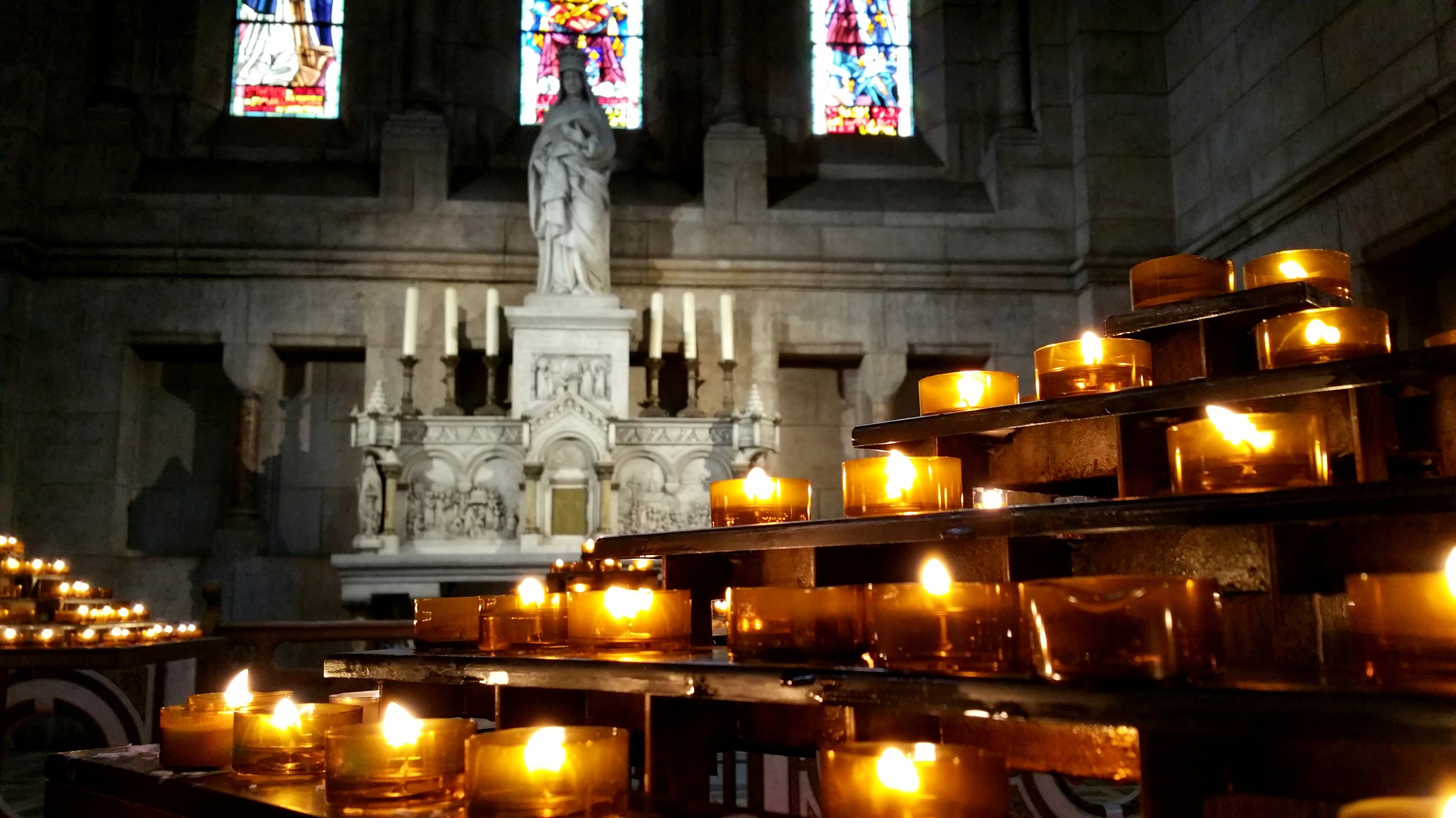 built structure, light, spirituality, altar, architecture, church, belief, religion, the past, no people, building exterior, representation, paris, place of worship, HD Wallpaper
