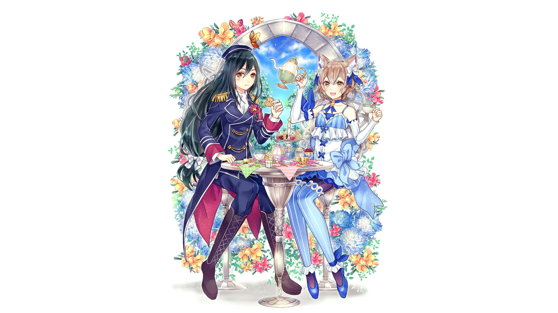 1080P, adult, people, creativity, arts culture and entertainment, Anime, Crusch Karsten, clothing, fashion, women, floral pattern, Re:Zero, cut out, craft, HD Wallpaper