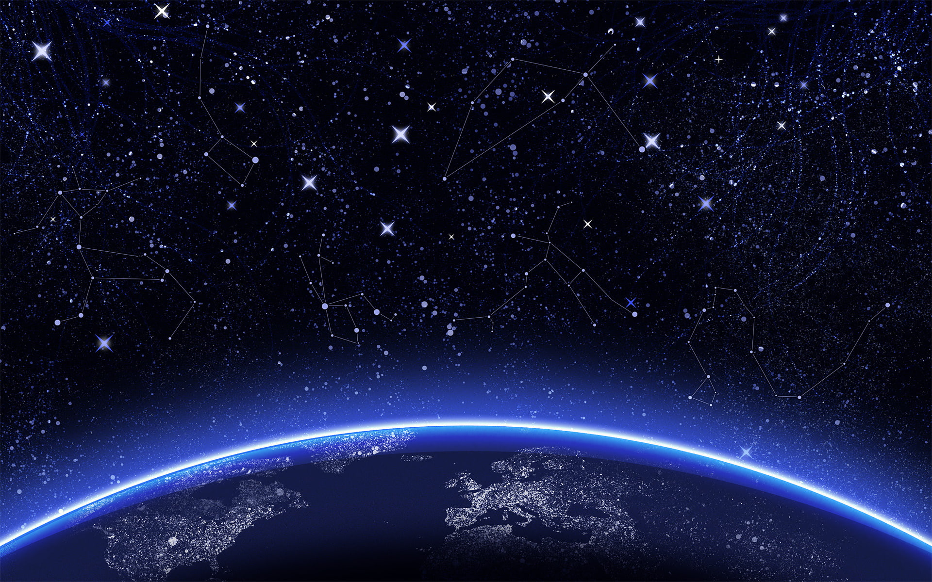 black Color, illuminated, global Communications, dark, globe - Man Made Object, constellation, glowing, 1080P, galaxy, global, futuristic, circumference, HD Wallpaper