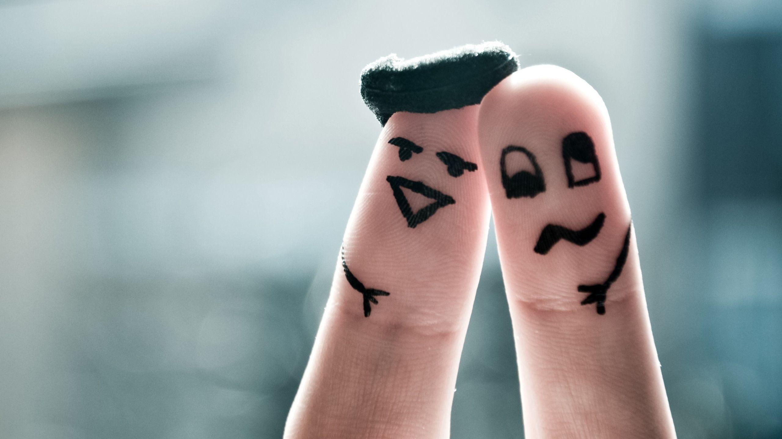 funny, 2K, faces, finger, HD Wallpaper