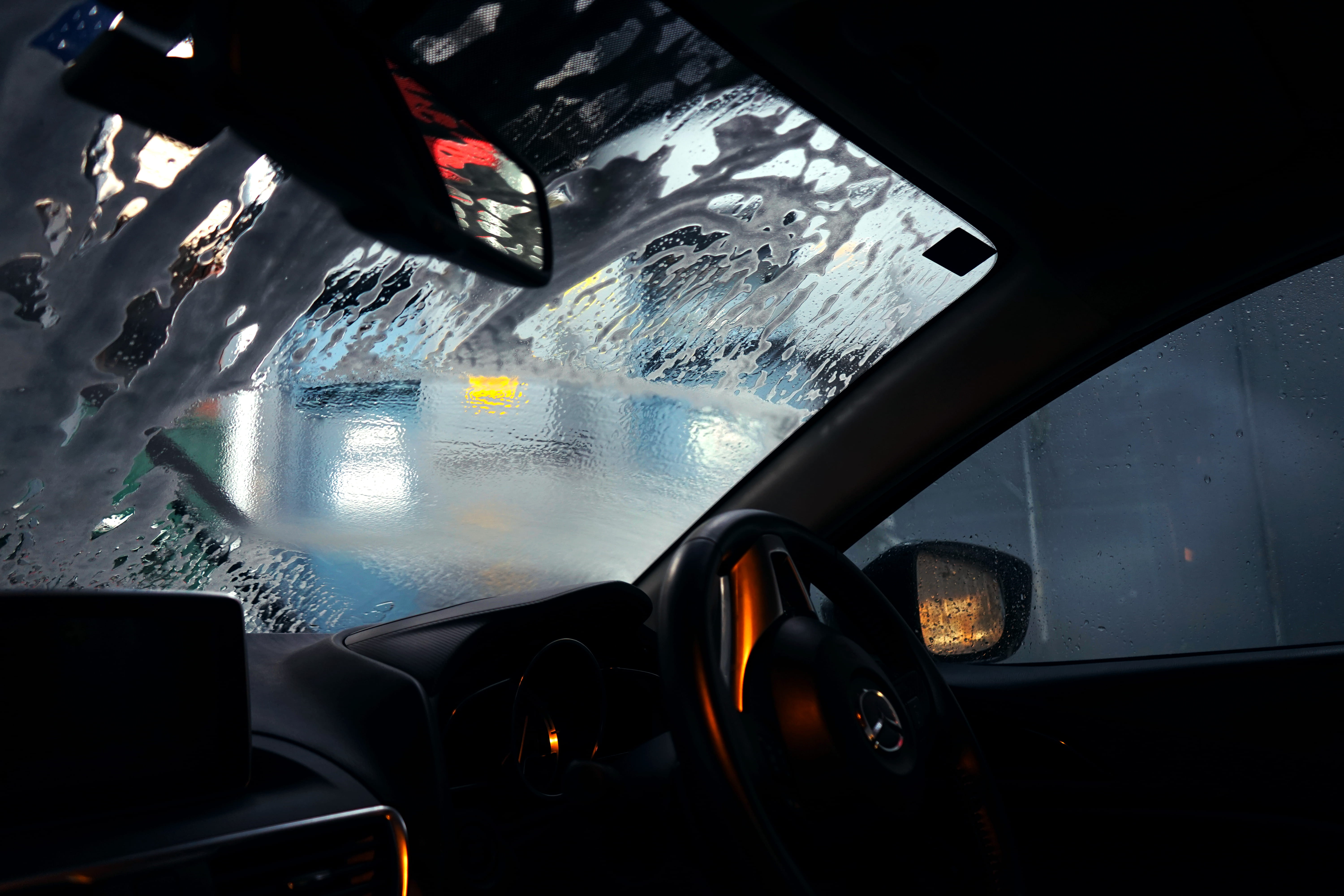 glass - material, rain, car, sydney, car interior, drive, transportation, window, drop, monsoon, 5K, australia, dirty, suds, wet, vehicle mirror, indoors, HD Wallpaper