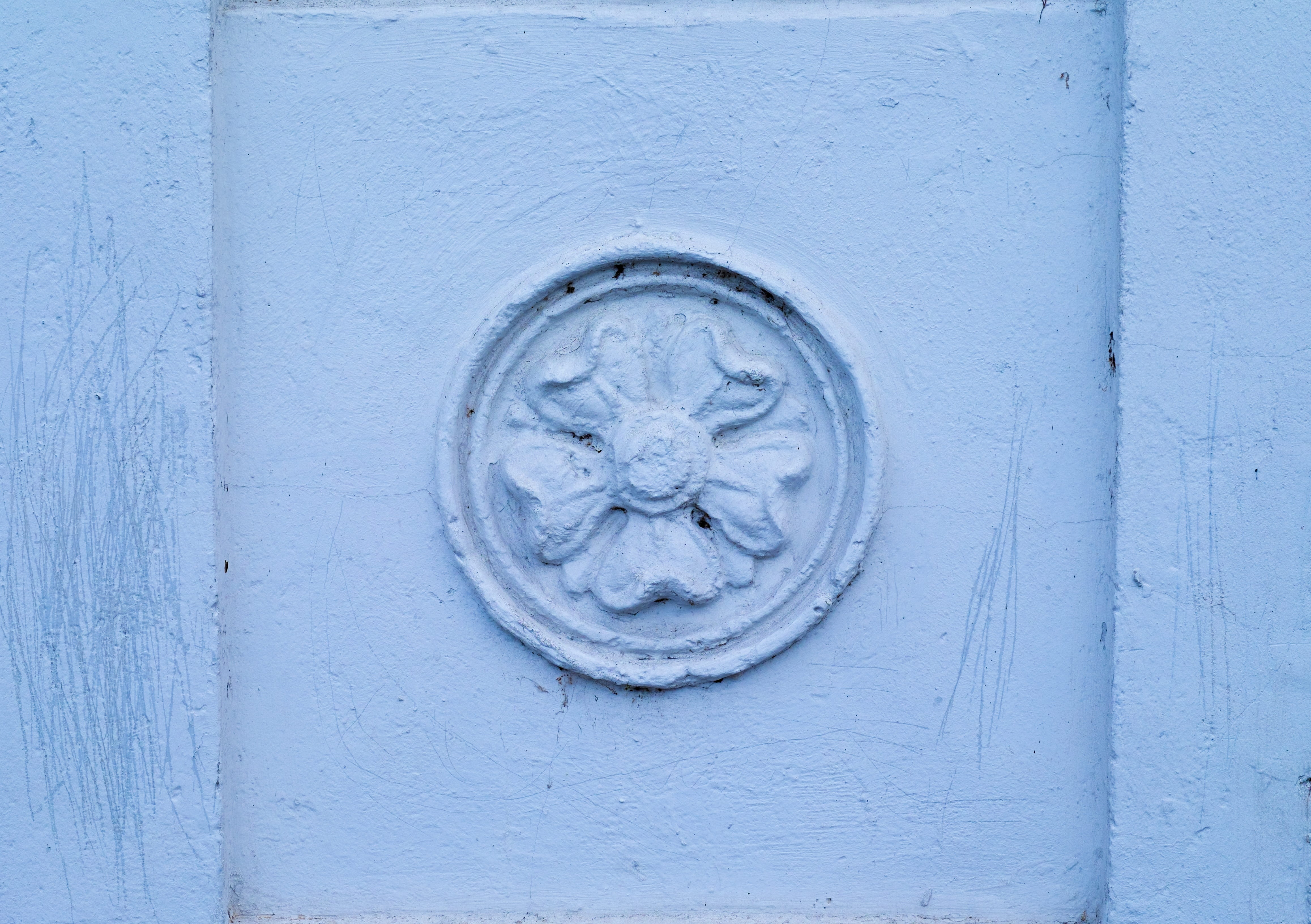 wall, blue, craft, ornament, close-up, metal, human representation, wall - building feature, architecture, day, Wall House, pattern, art and craft, backgrounds, HD Wallpaper