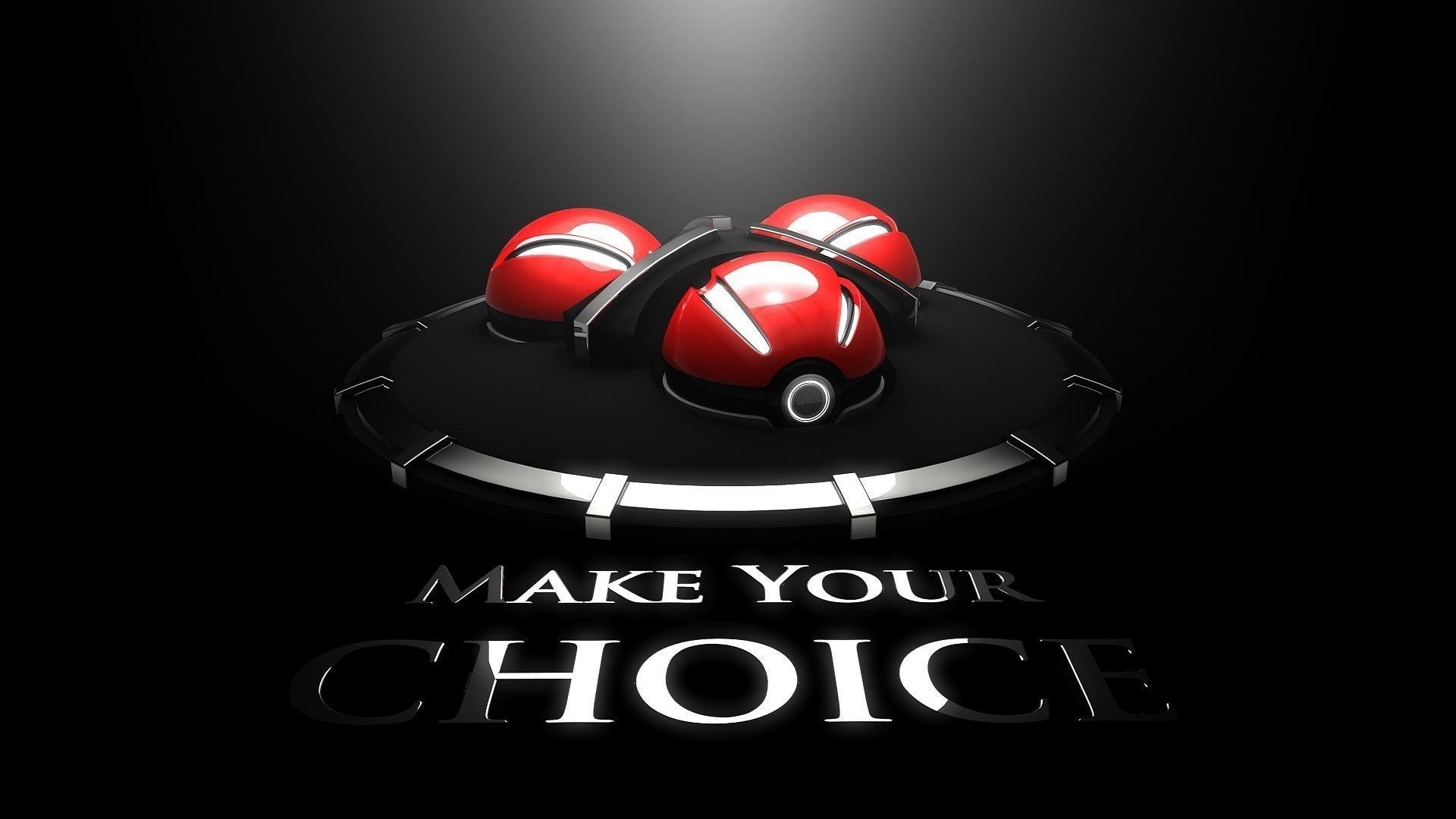 Pokeball, three, red, ornament, 1080P, Pokémon, balls, HD Wallpaper