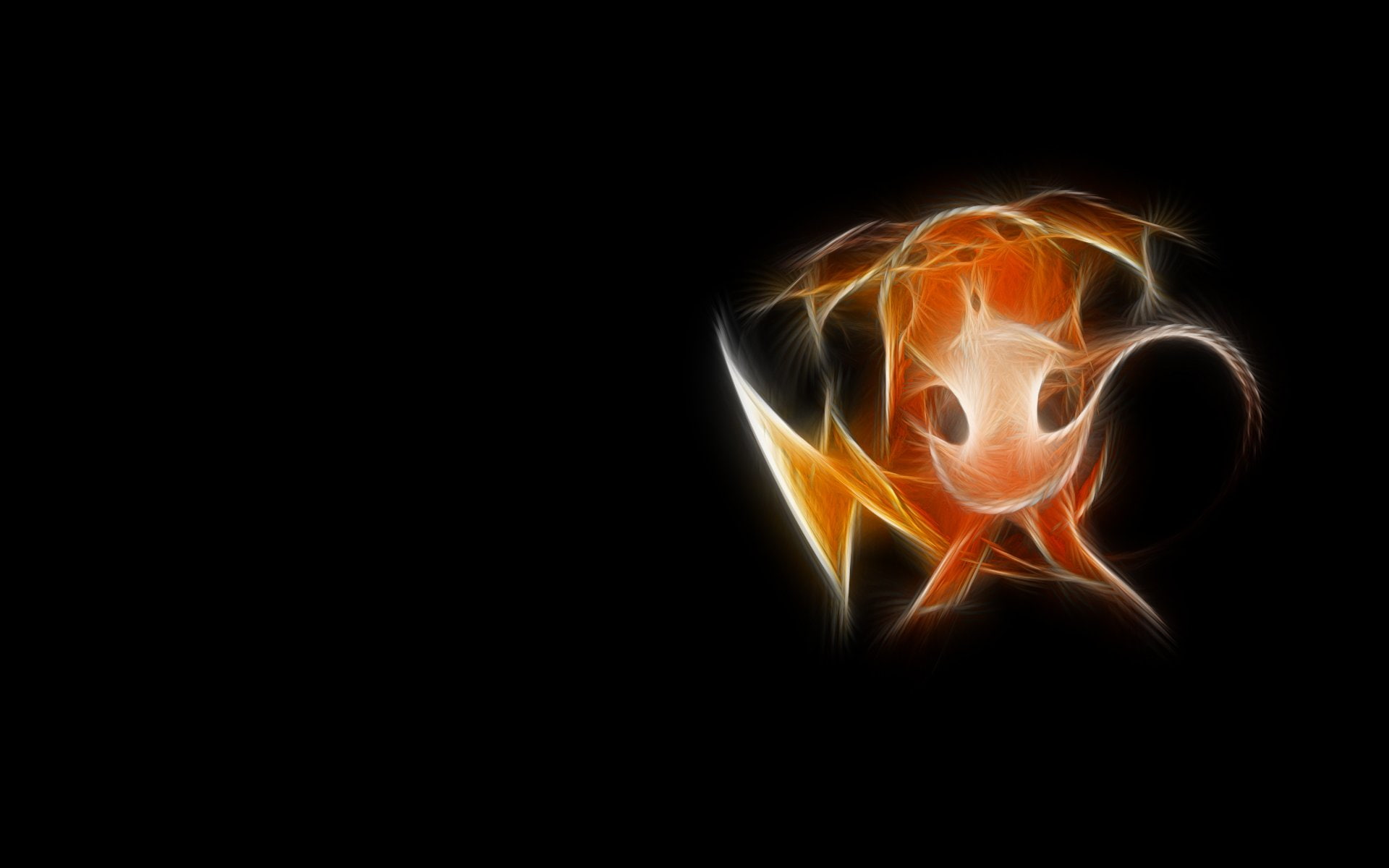 fractalius, raichu, 1080P, black, pokemon, background, HD Wallpaper
