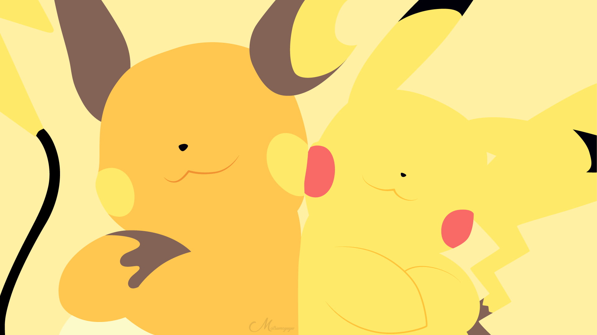 Pikachu, 1080P, Pokémon, Minimalist, Vector, Raichu (Pokémon), HD Wallpaper