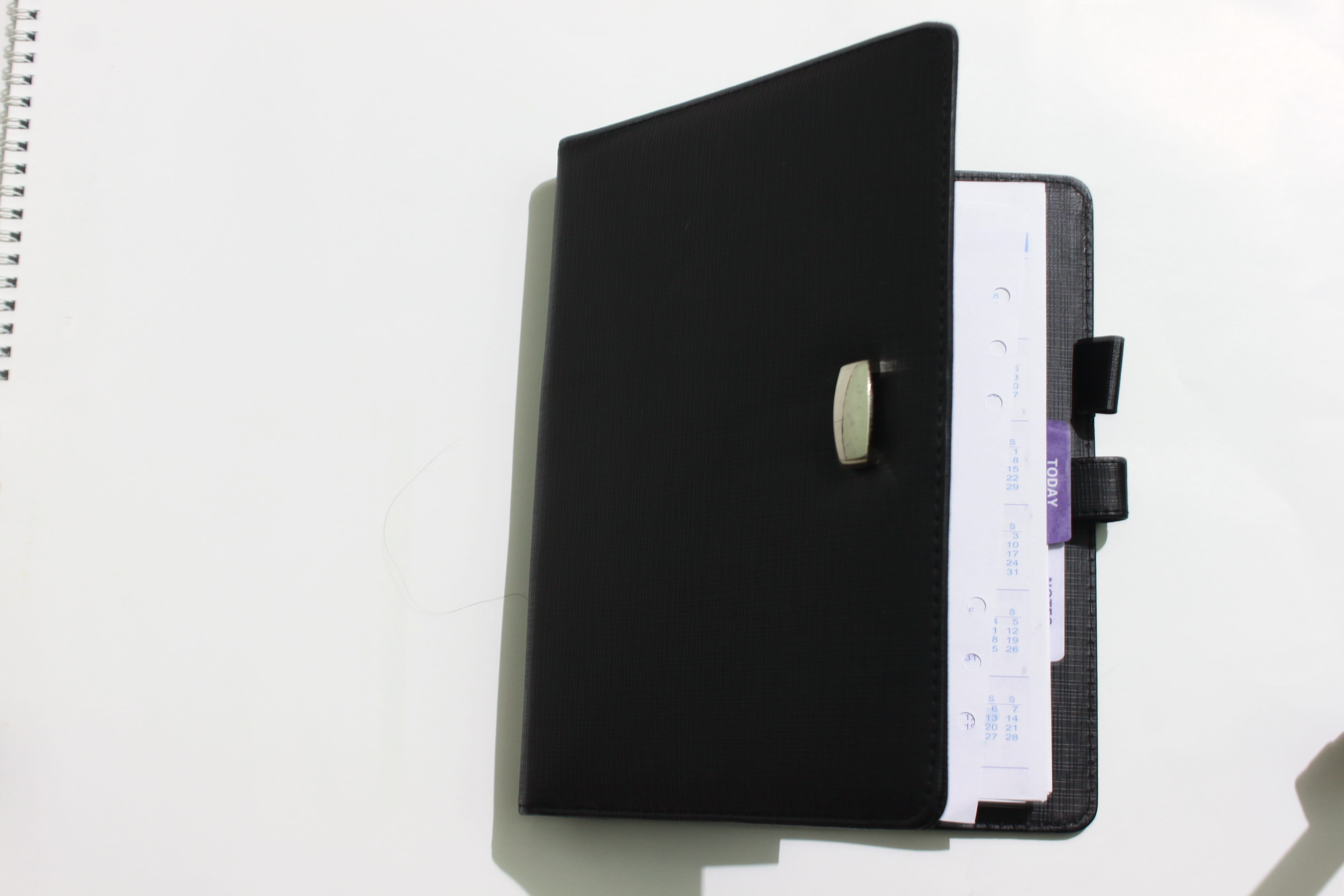 Open, office supply, black color, day, Book, textbook, close-up, learn, publication, pen, Blank, film industry, school, 4K, directly above, reading, note, HD Wallpaper