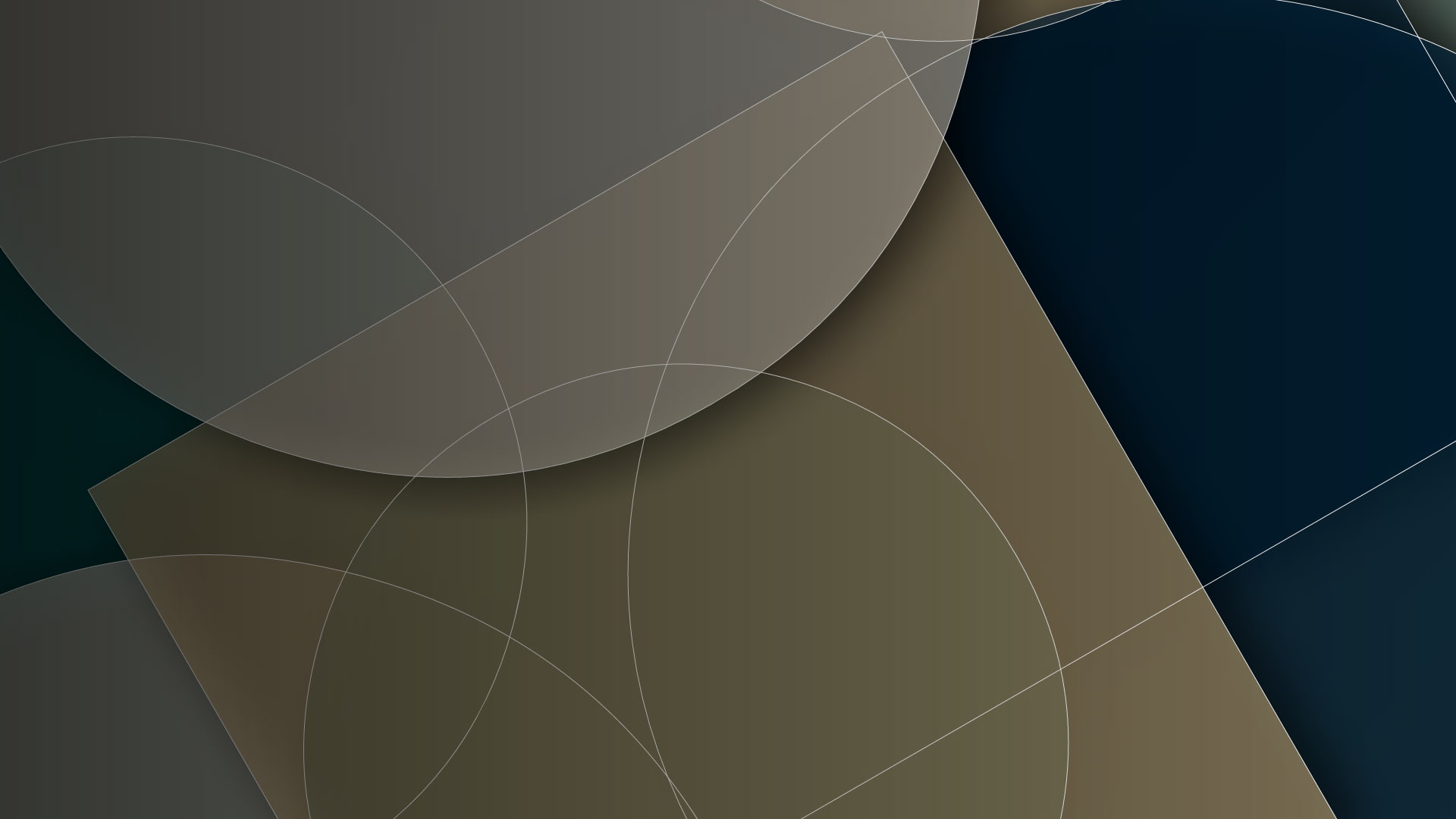 1080P, circle, white, geometry, blue, Tapet, yellow, HD Wallpaper