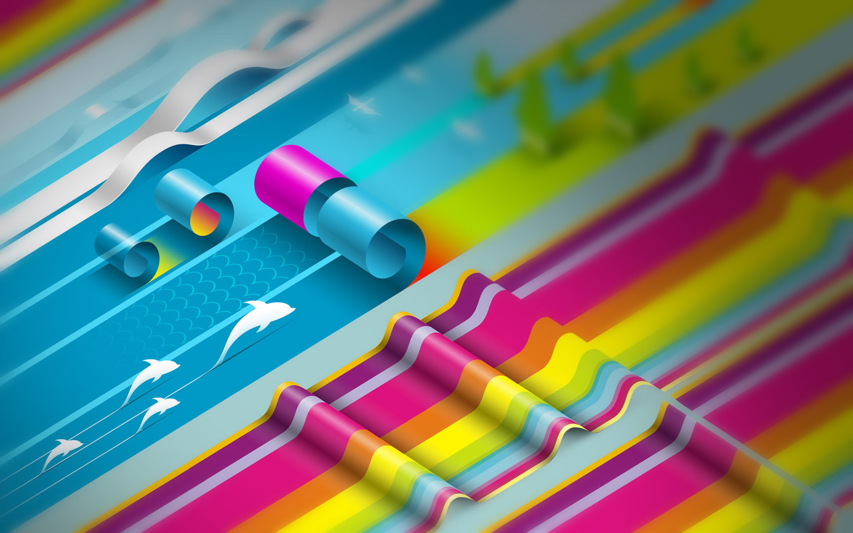 colorful, paper, 720P, roll, HD Wallpaper
