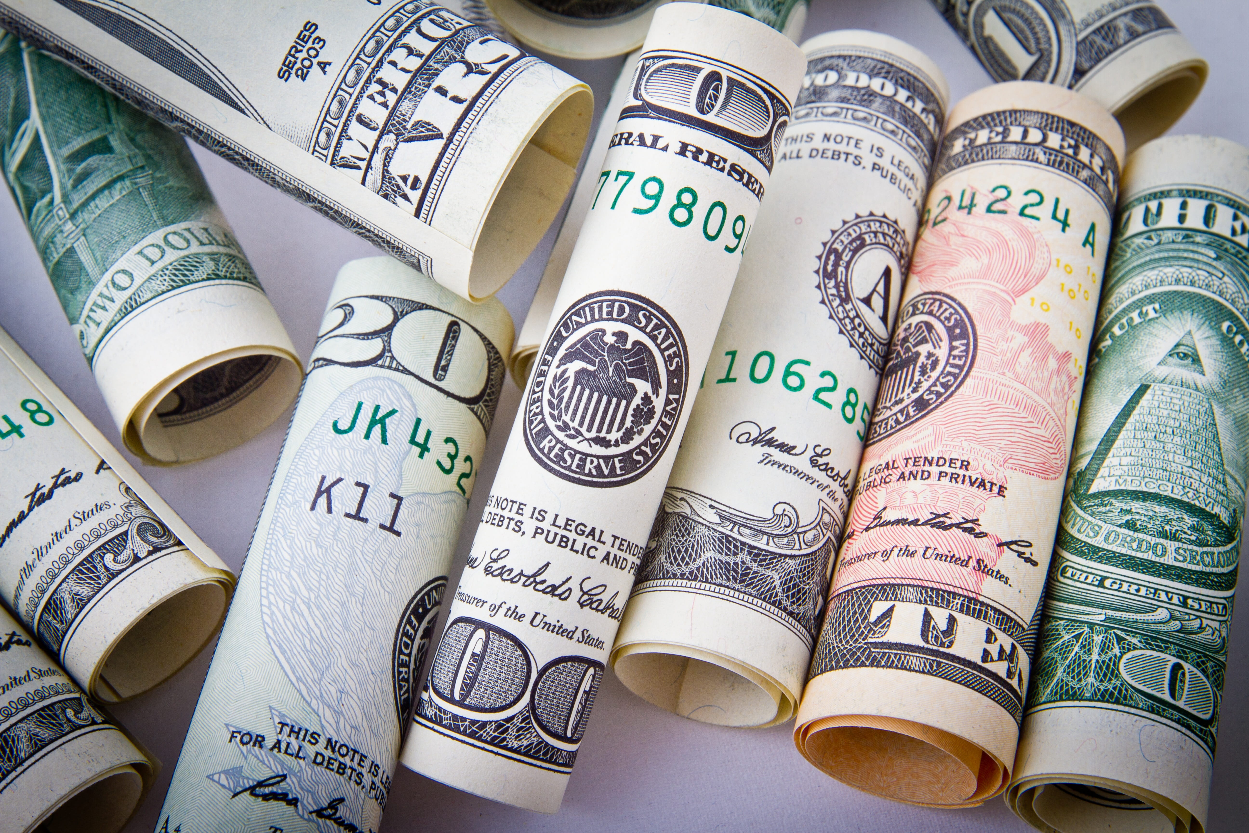paper, indoors, large group of objects, variation, finances, rolled up, close-up, bill, still life, u, text, paper currency, cash, bank notes, choice, success, HD Wallpaper