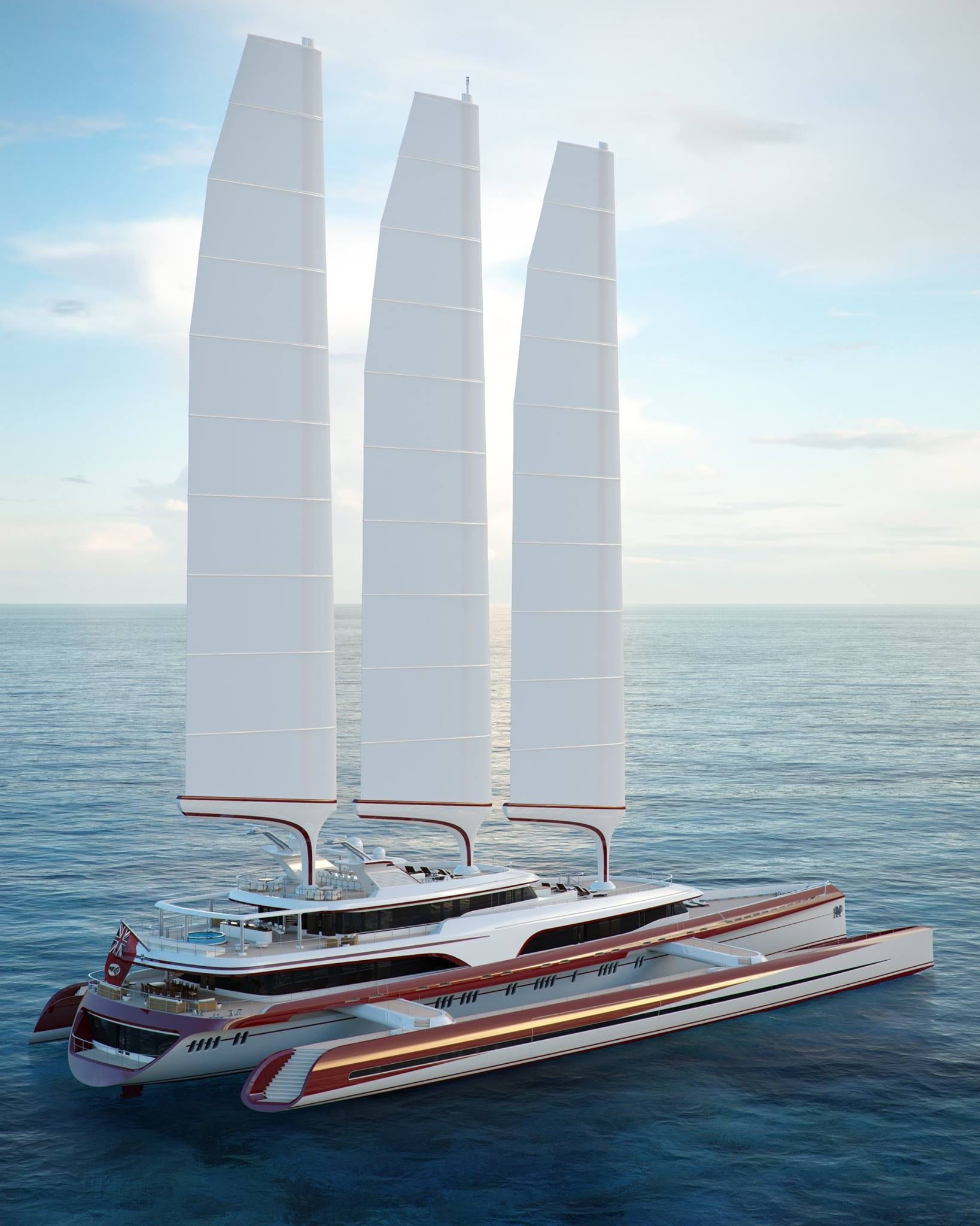 tranquility, horizon, luxury, no people, outdoors, sailing, lifestyles separated by comma, superyacht, trimaran, waterfront, scenics - nature, beauty in nature, Phone HD Wallpaper