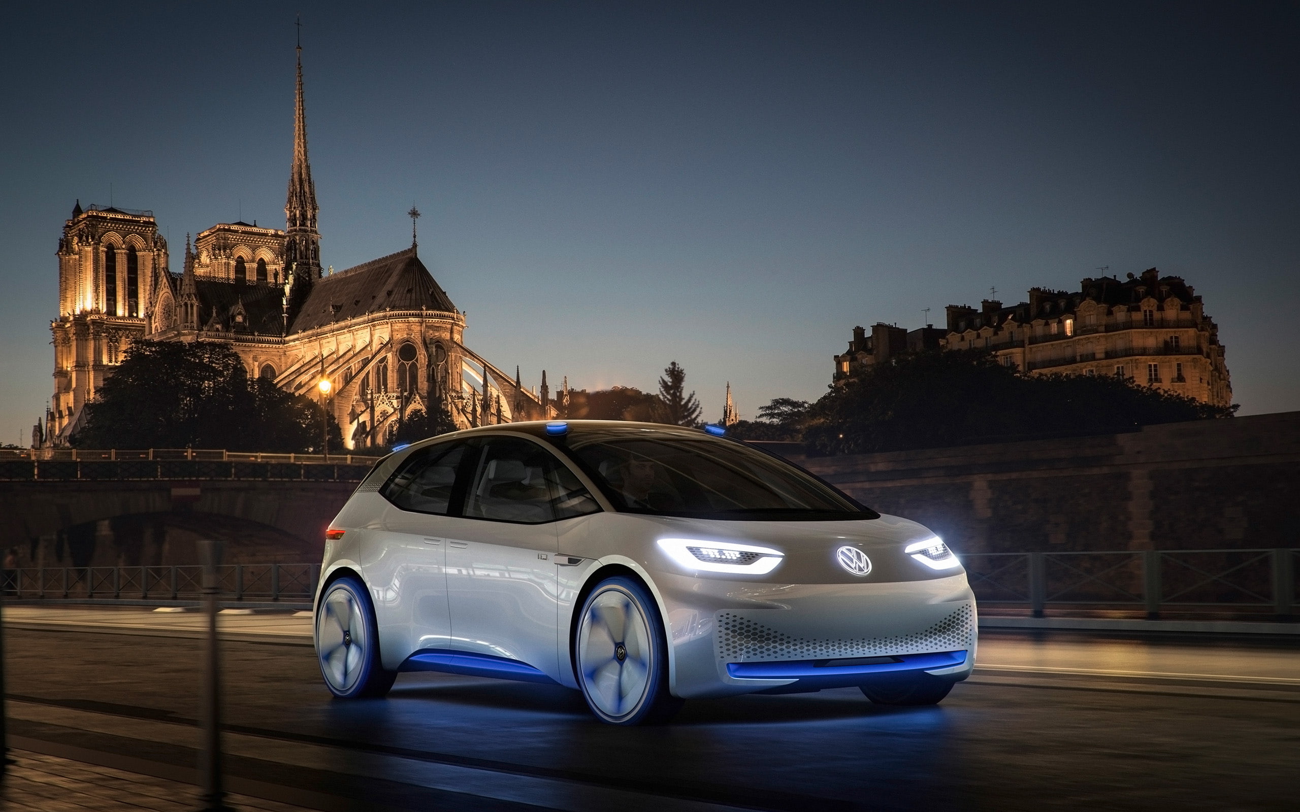 Volkswagen I.D, Autonomous, 2K, Electric cars, Volkswagen, HD Wallpaper