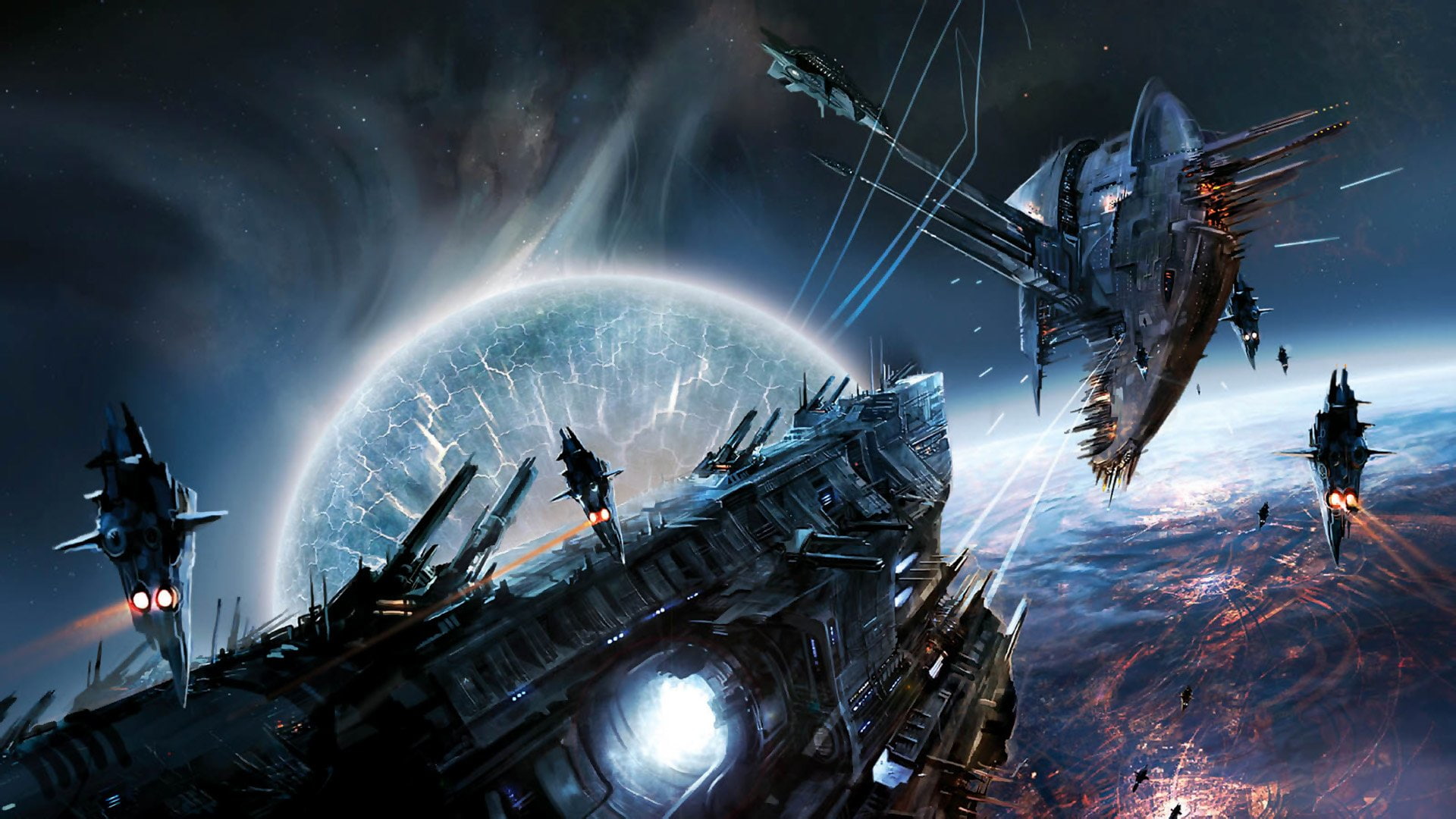 space, homeworld, 1080P, 3 d, spaceship, sci fi, simulation, strategy, real time, HD Wallpaper