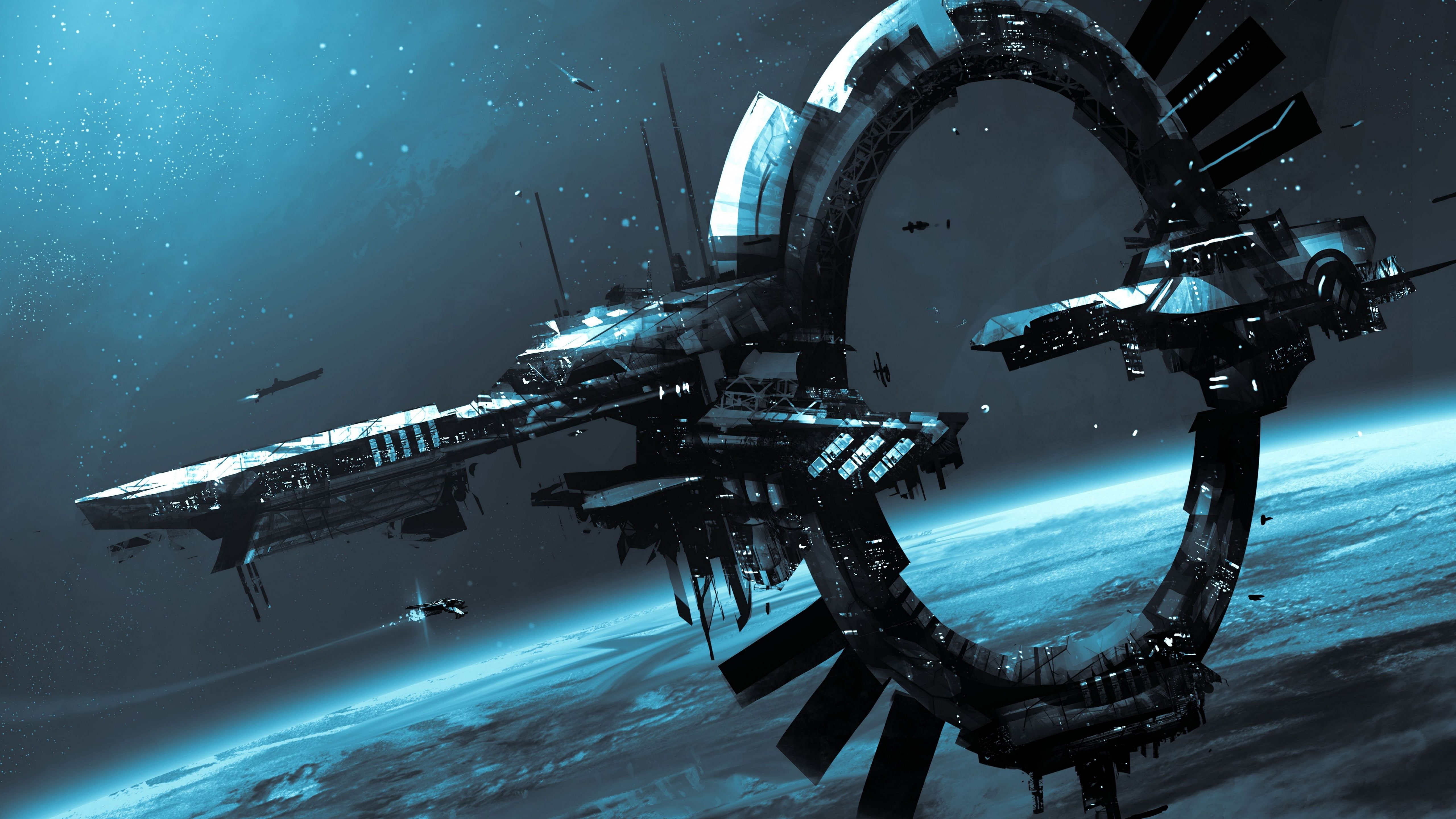 game, cosmos, gray, artwork, battleship, space simulator, shooter, Star Citizen, black, ship, Best Games of 2015, round, strategy, 5K, planet, spaceship, HD Wallpaper