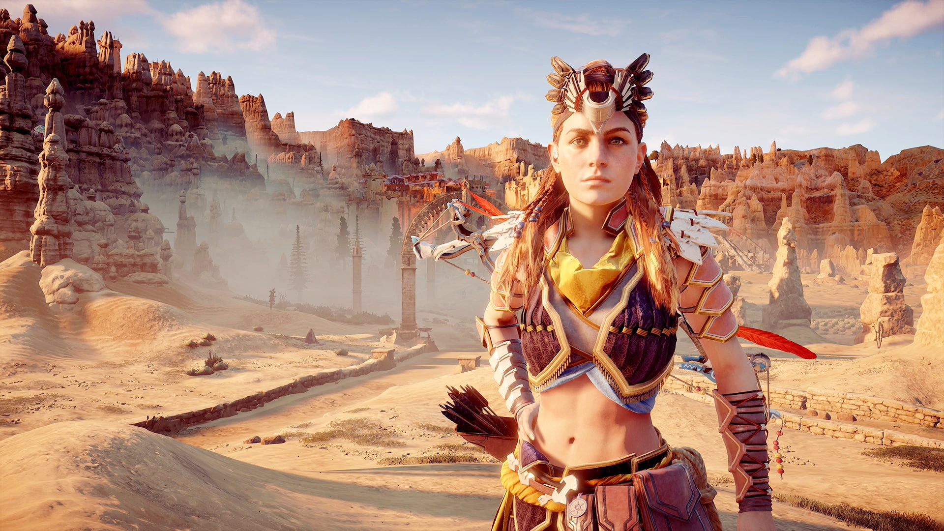 action, warrior, horizon, 1hzd, futuristic, dawn, 1080P, rpg, fantasy, sci-fi, zero, HD Wallpaper