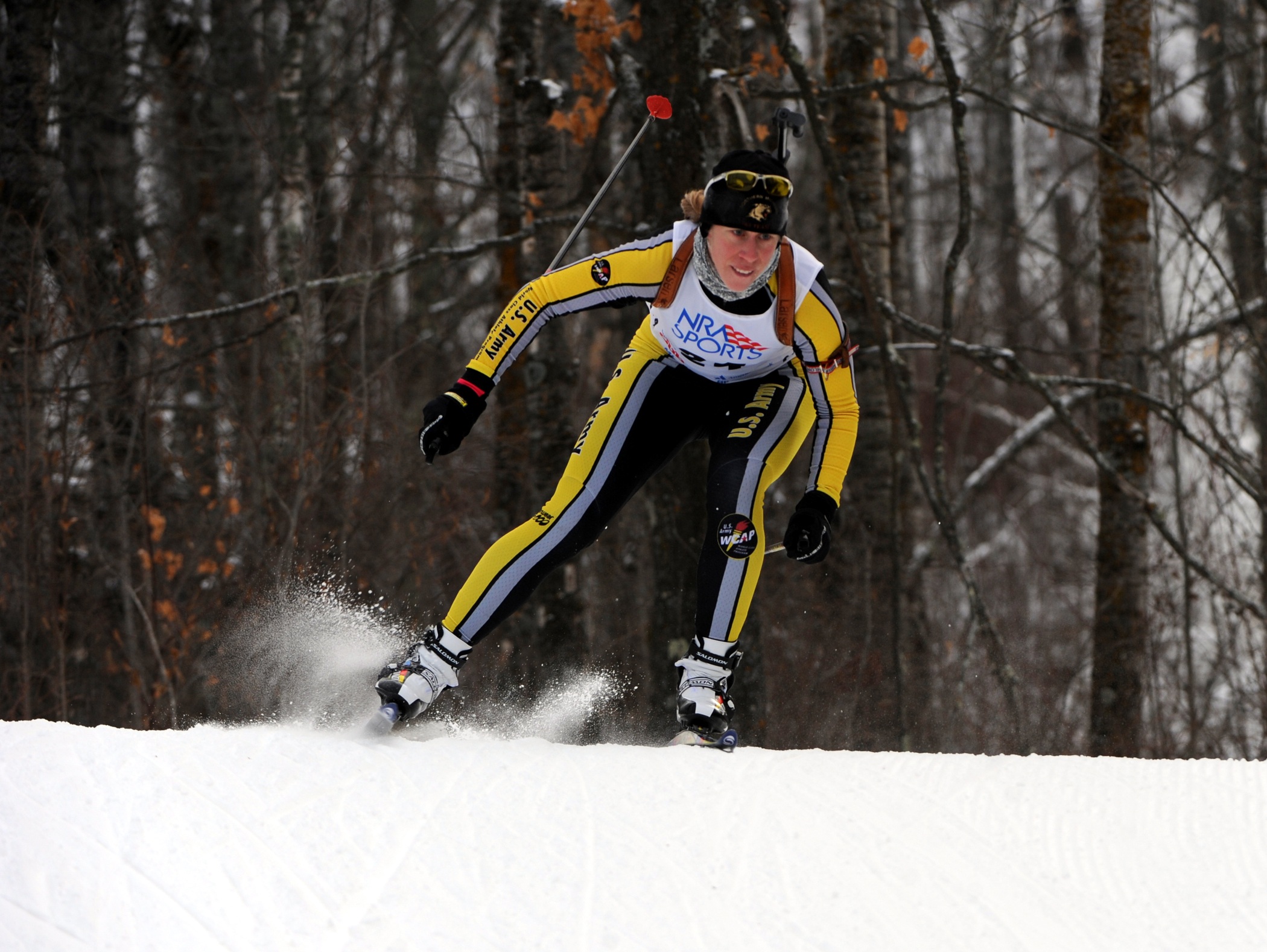 skiing, winter sport, nature, outdoors, biathalon, lifestyles, training, leisure activity, mountain, one person, full length, day, warm clothing, skier, HD Wallpaper