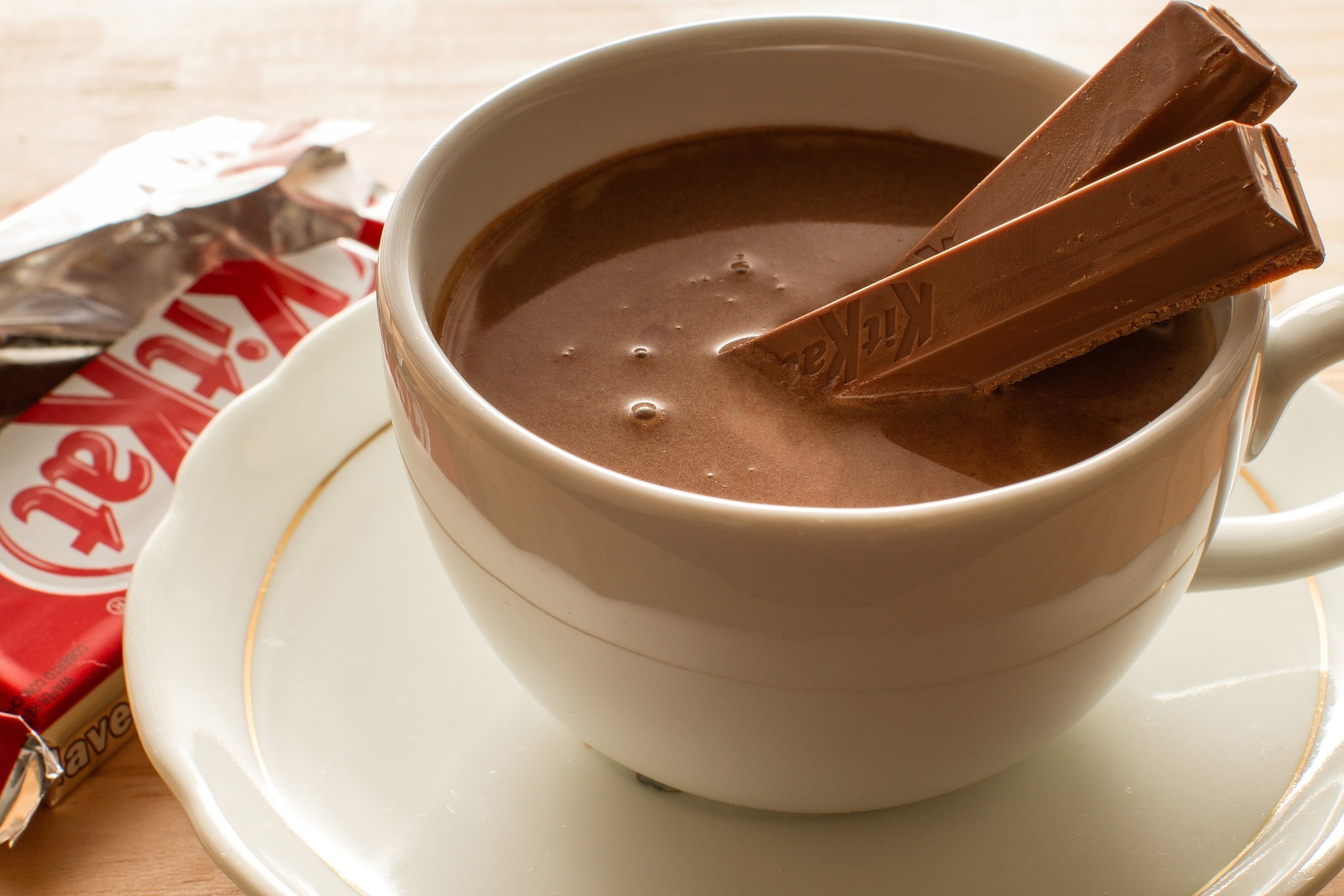 KitKat, chocolate, 1080P, Cup, dessert, drink, sticks, HD Wallpaper