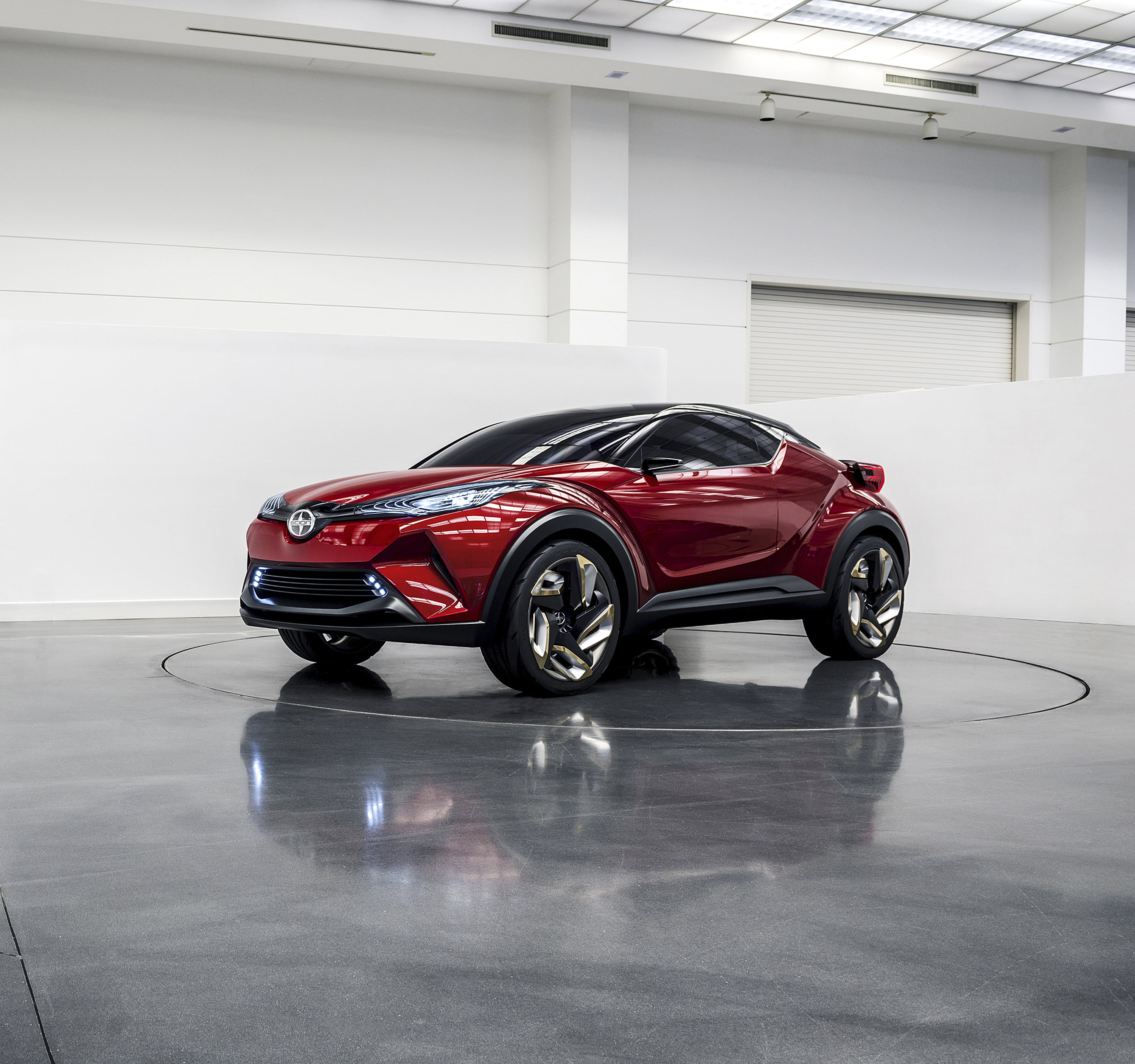 side view, motor Vehicle, shiny, alloy Wheel, garage, parking lot, engine, street, luxury, red, no people, power, technology, mode of transportation, c-hr, HD Wallpaper