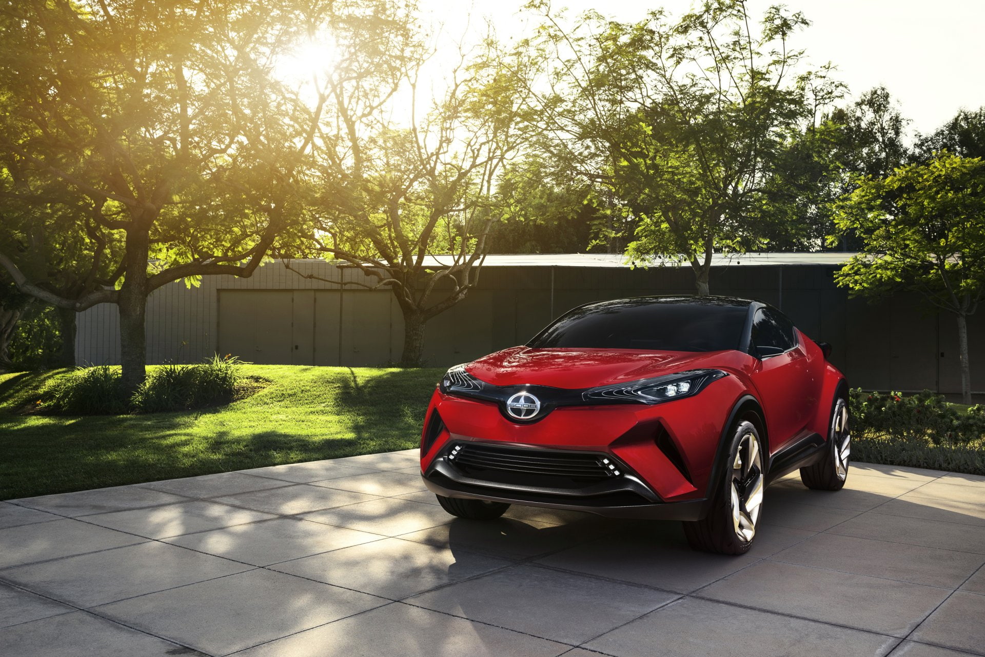 Vehicle, Toyota C-HR, 1080P, Red Car, Car, SUV, Toyota, HD Wallpaper