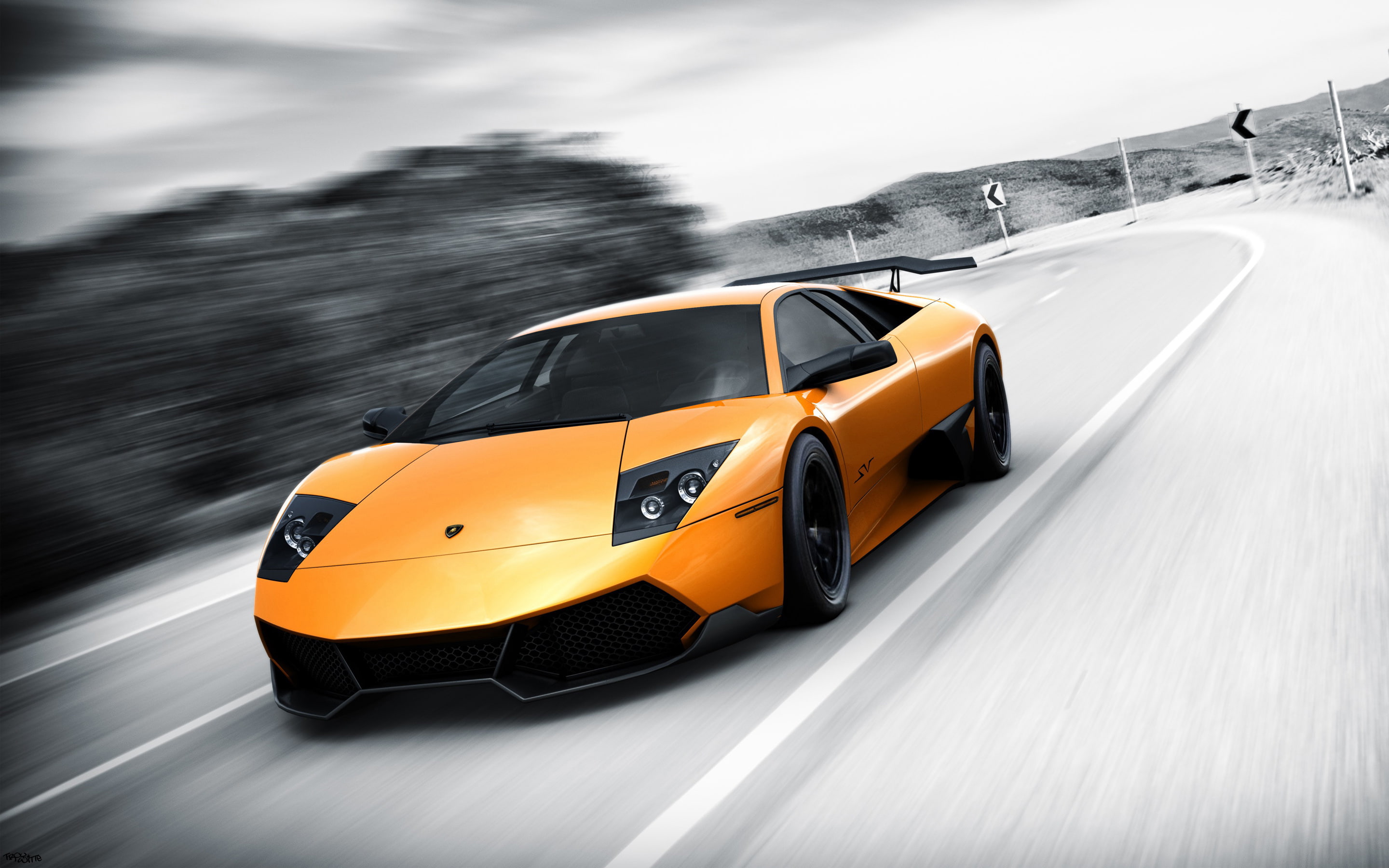 lp, 2K, murcielago, lamborghini, HD Wallpaper