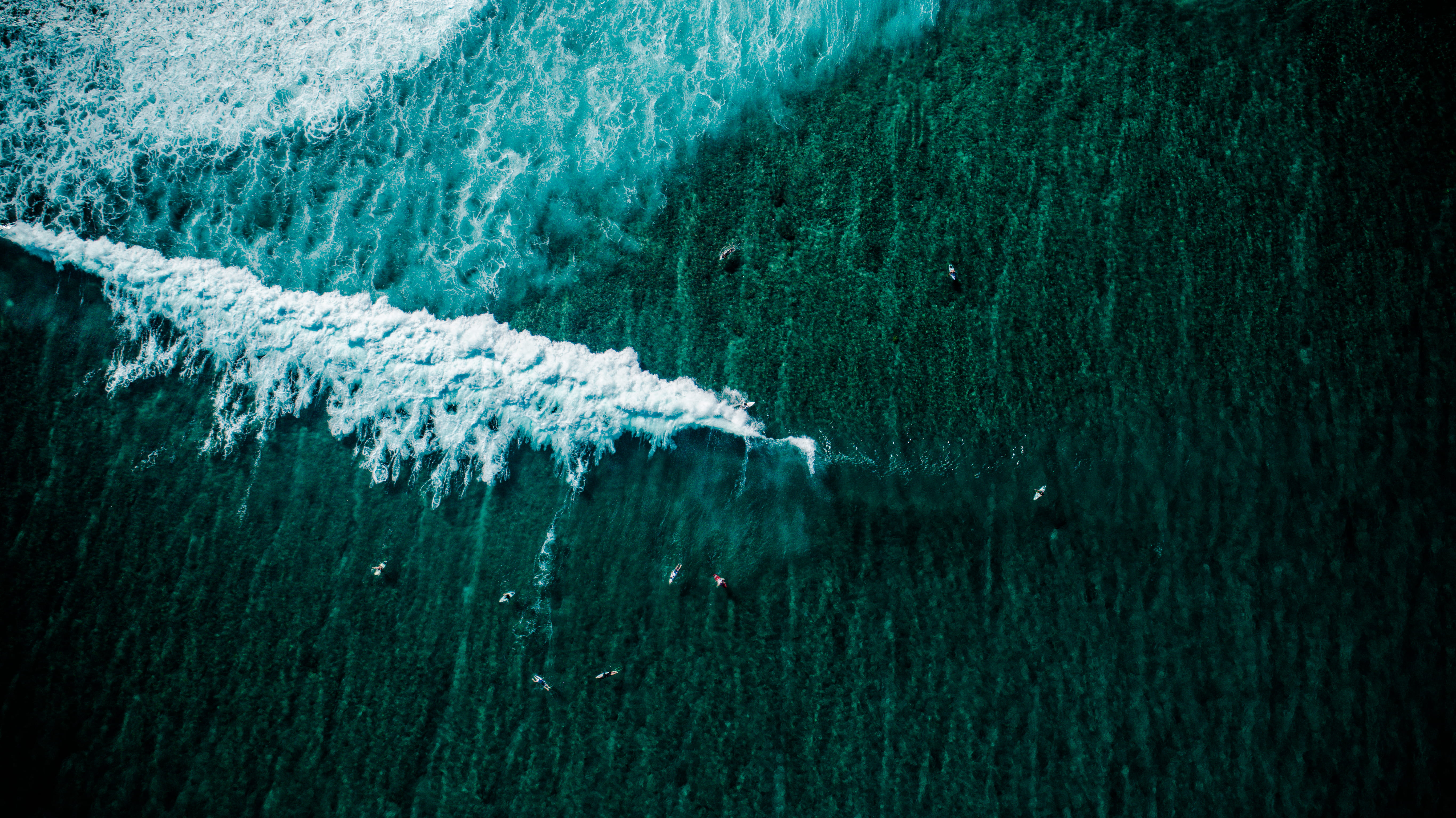 turquoise colored, ice, aerial, outdoors, nature, scenics - nature, full frame, vertical, plant, high angle view, body, tranquility, beach, 5K, 90 degree, HD Wallpaper