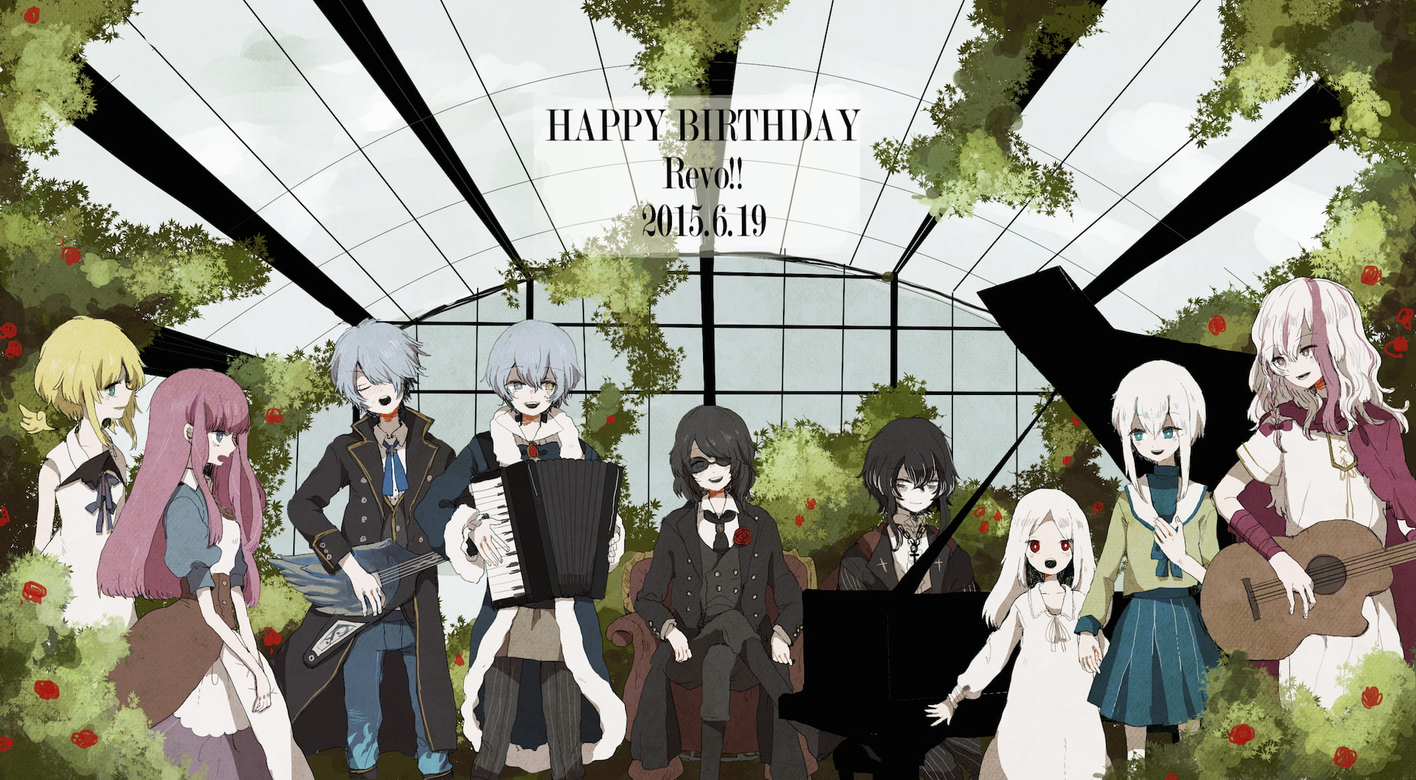 Anime, group, marchen von friedhof, sound horizon, 1080P, revo, noel, rukia, HD Wallpaper
