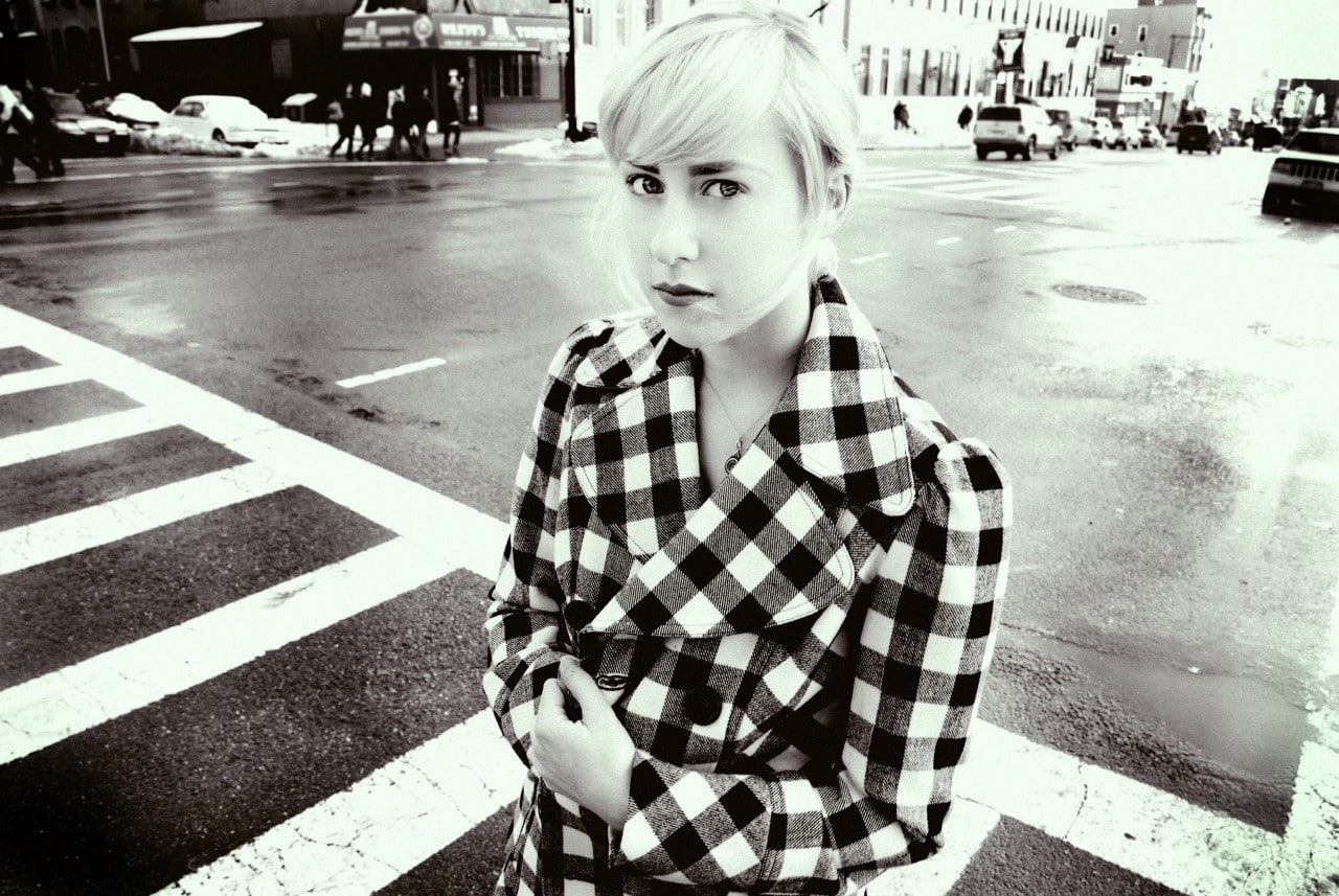 outdoors, front view, architecture, checked pattern, city, looking at camera, 720P, street, portrait, one person, monochrome, crosswalk, marking, road marking, HD Wallpaper
