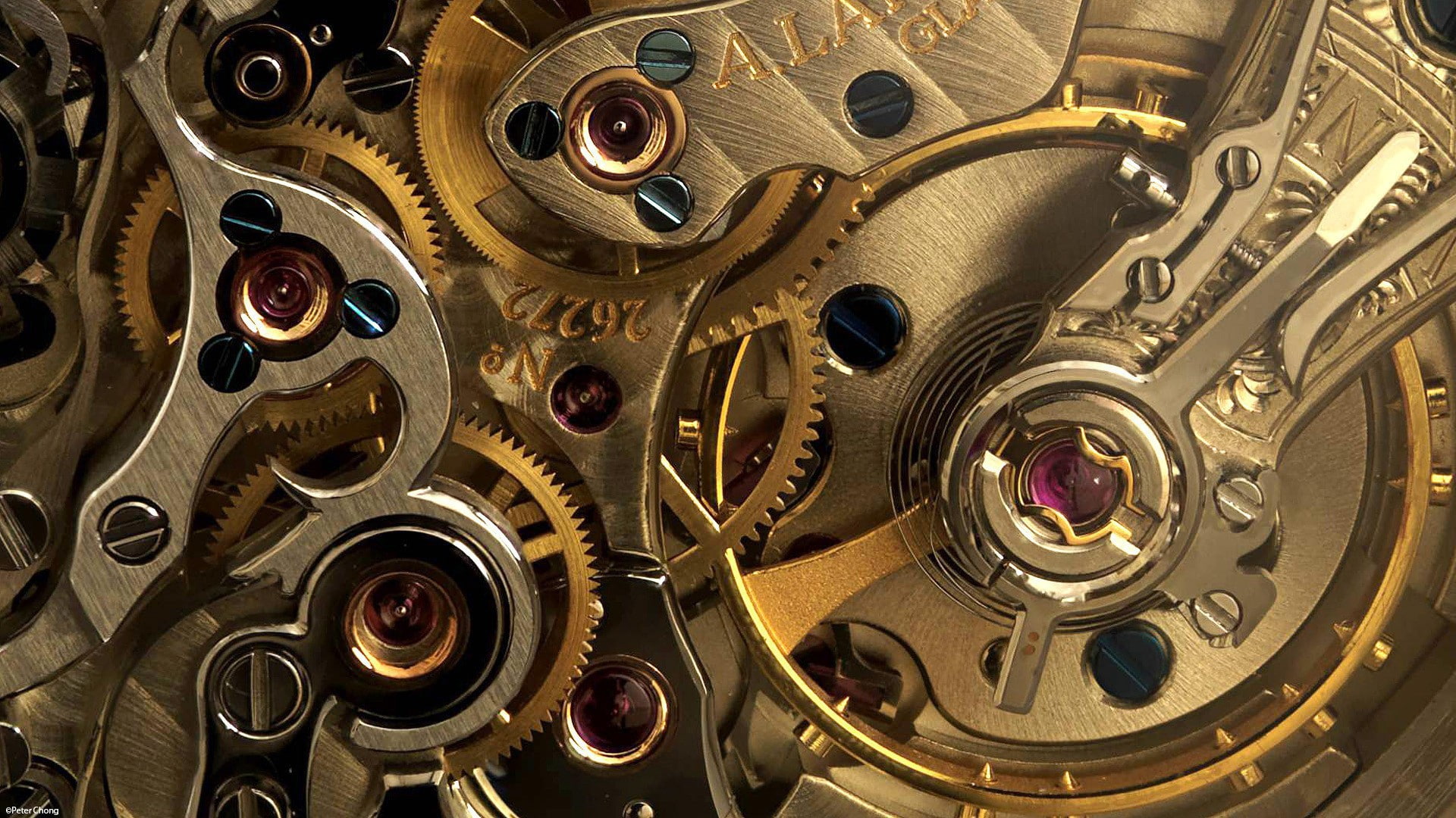 full frame, silver colored, no people, accuracy, metal, equipment, shape, indoors, gear, machinery, 1080P, large group of objects, clock, circle, still life, HD Wallpaper