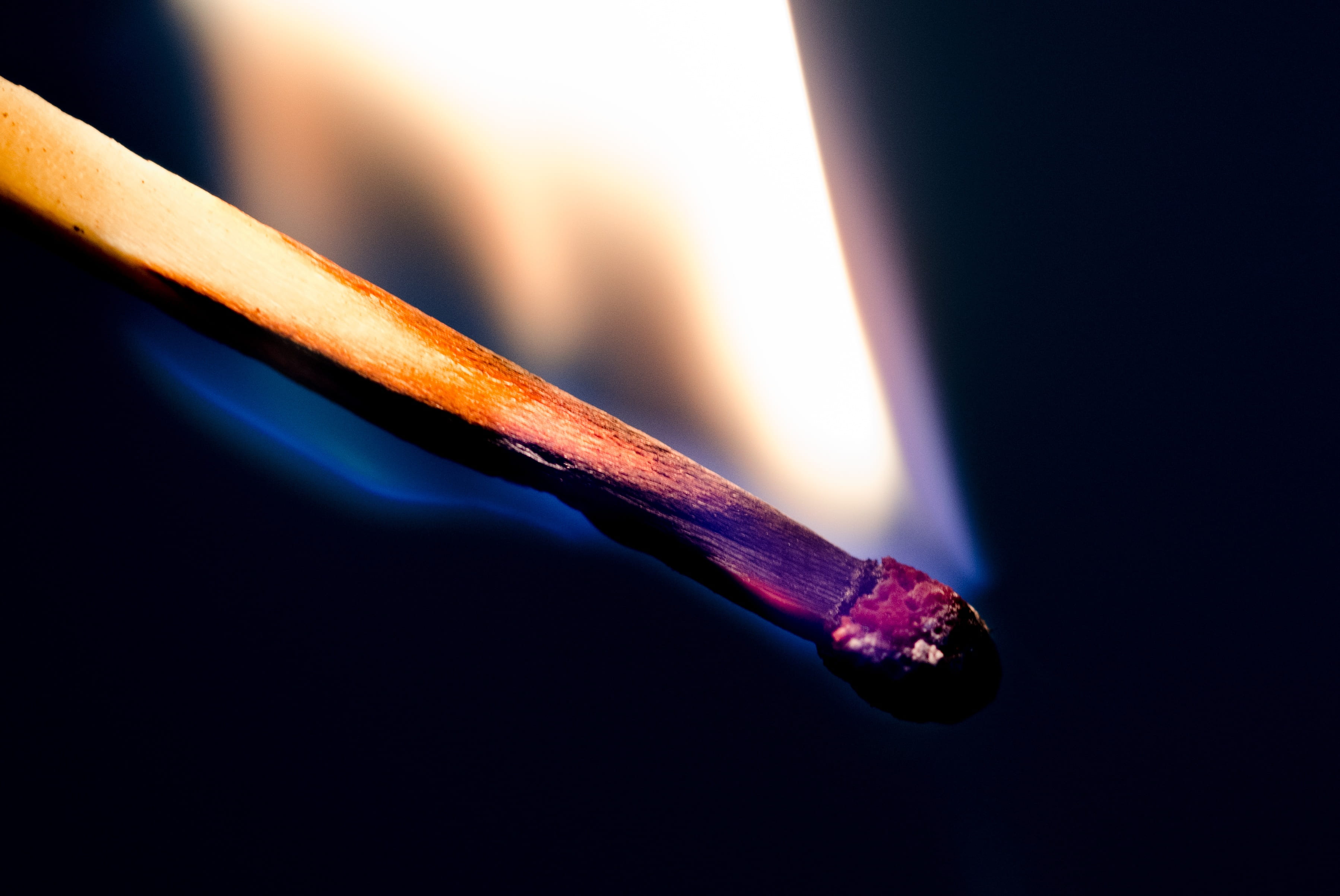 single object, light, selective focus, flammable, igniting, sulphur, match - lighting equipment, burnt, fire, wood - material, smoke - physical structure, HD Wallpaper