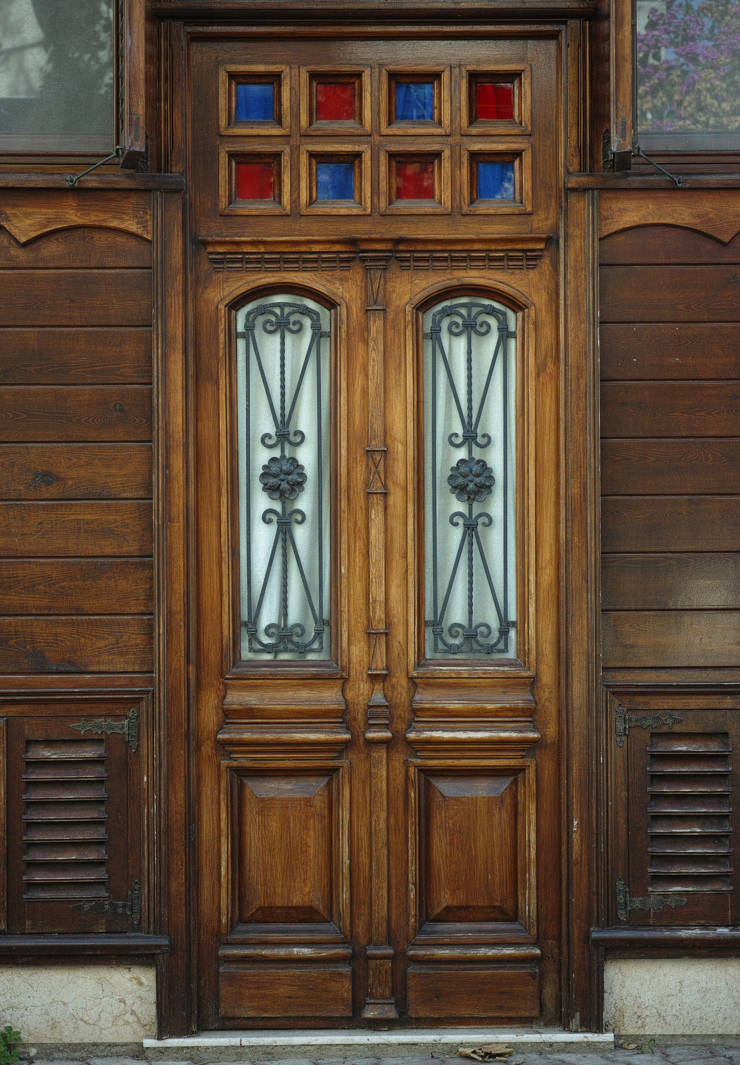 Wood, no people, street, window, wall, day, Home, brown, architecture, beautiful, city, istanbul, Old, Door, built structure, 4K, closed, entrance, wood - material, Phone HD Wallpaper