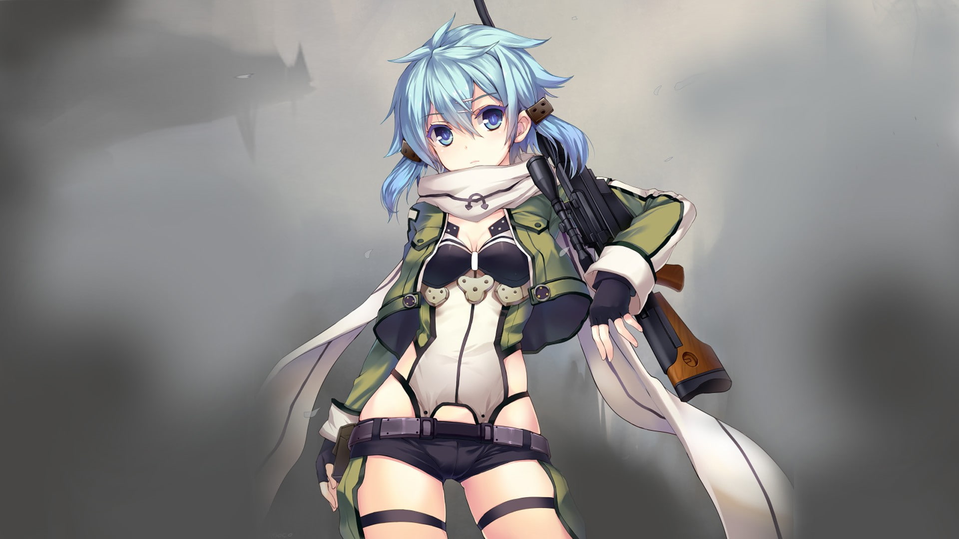 Sword Art Online, anime girls, anime, 1080P, Gun Gale Online, Asada Shino, HD Wallpaper