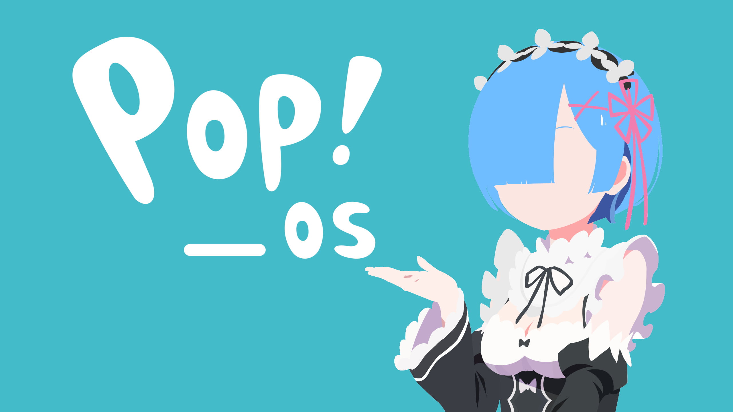 Linux, Re:Zero Kara Hajimeru Isekai Seikatsu, 2K, Pop OS, Rem(RE:life in a different world from zero), HD Wallpaper