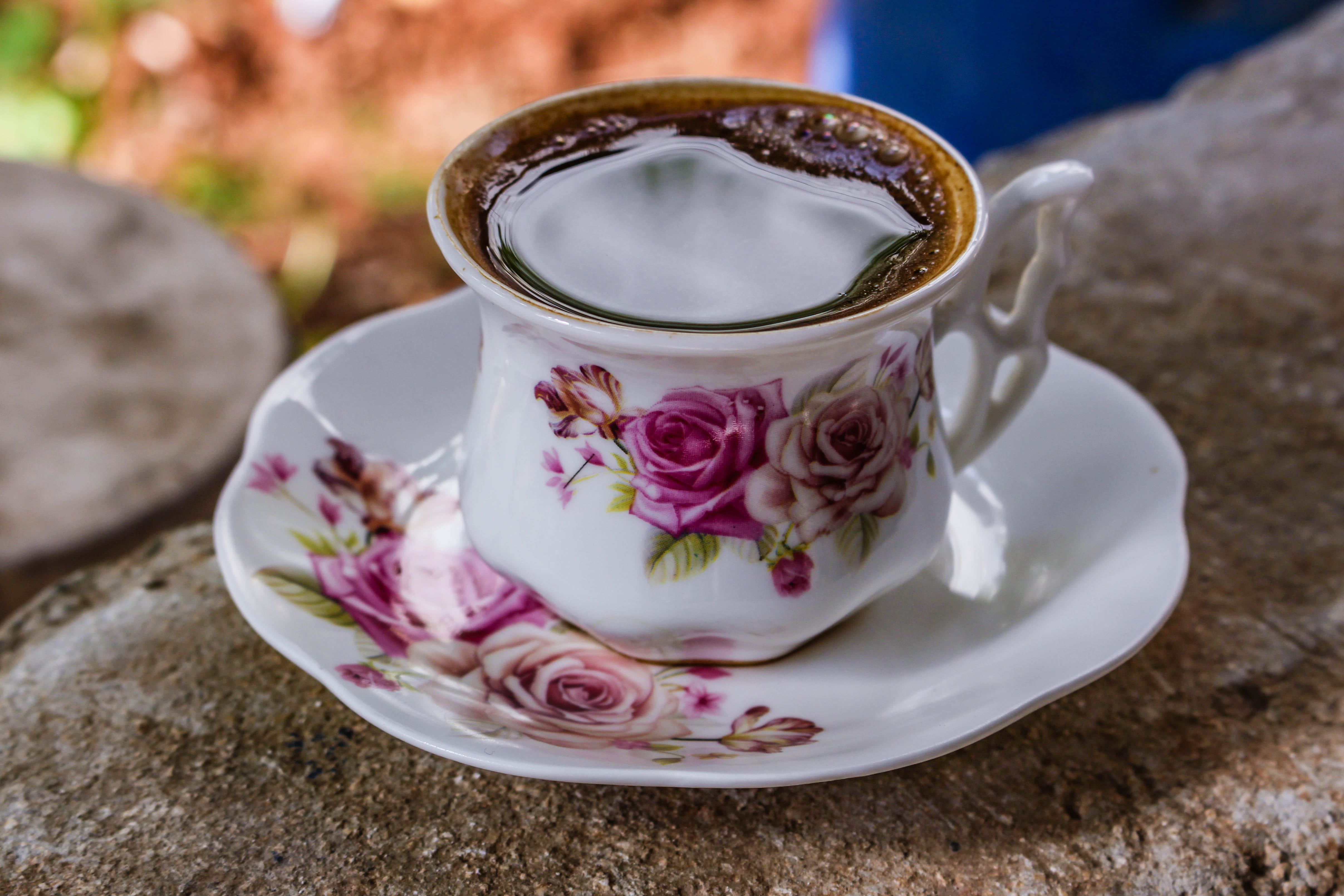 tea, flower, coffee drink, beverage, rose, white, ceramic, luxury, tea - hot drink, ceramics, flowering plant, close-up, saucer, floral pattern, design, HD Wallpaper