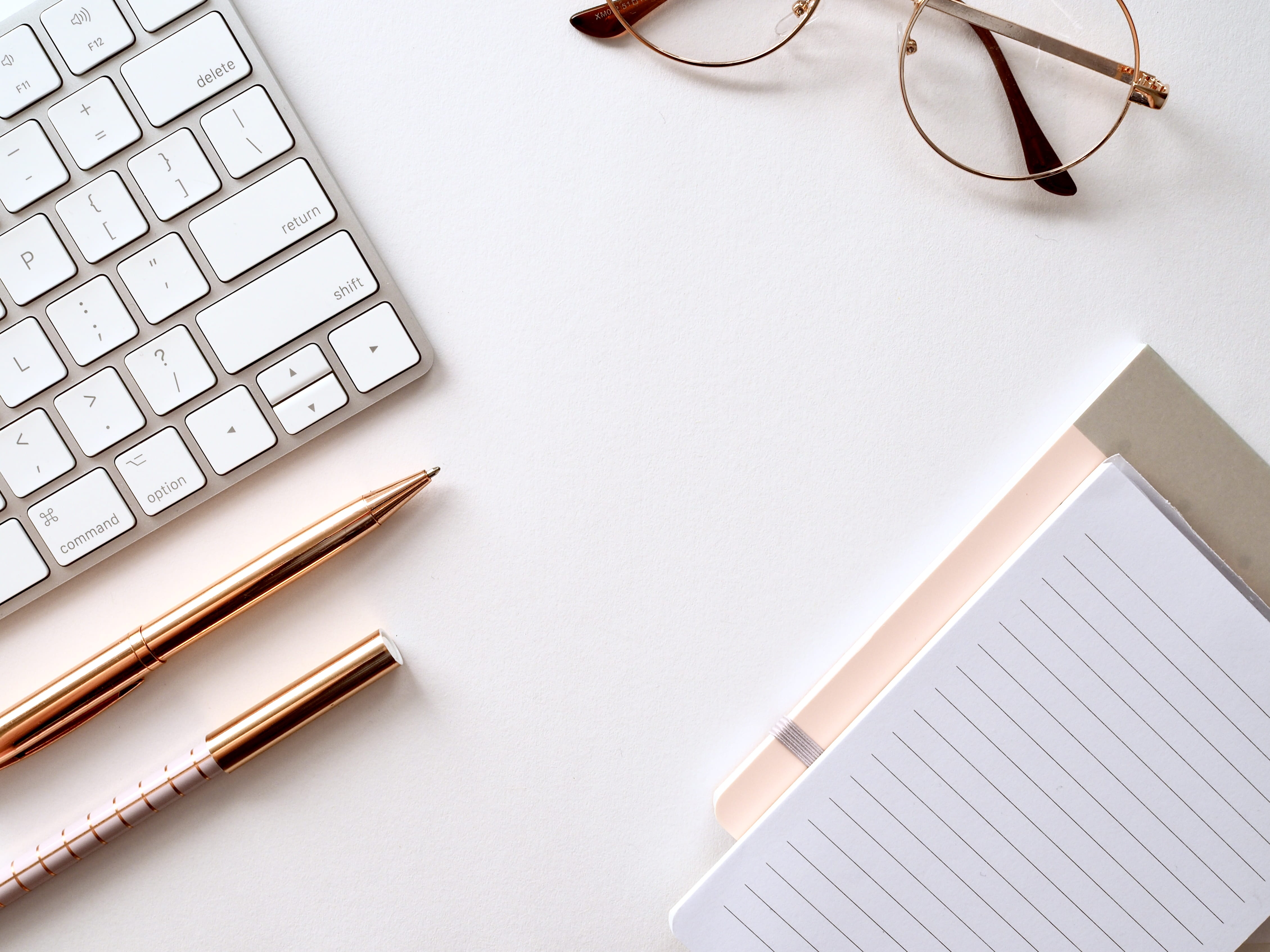 black, white color, connection, desktop, paper, blank, notebook, desk, table, electronics, accessory, gold, computer keyboard, laptop, technology, computer equipment, HD Wallpaper