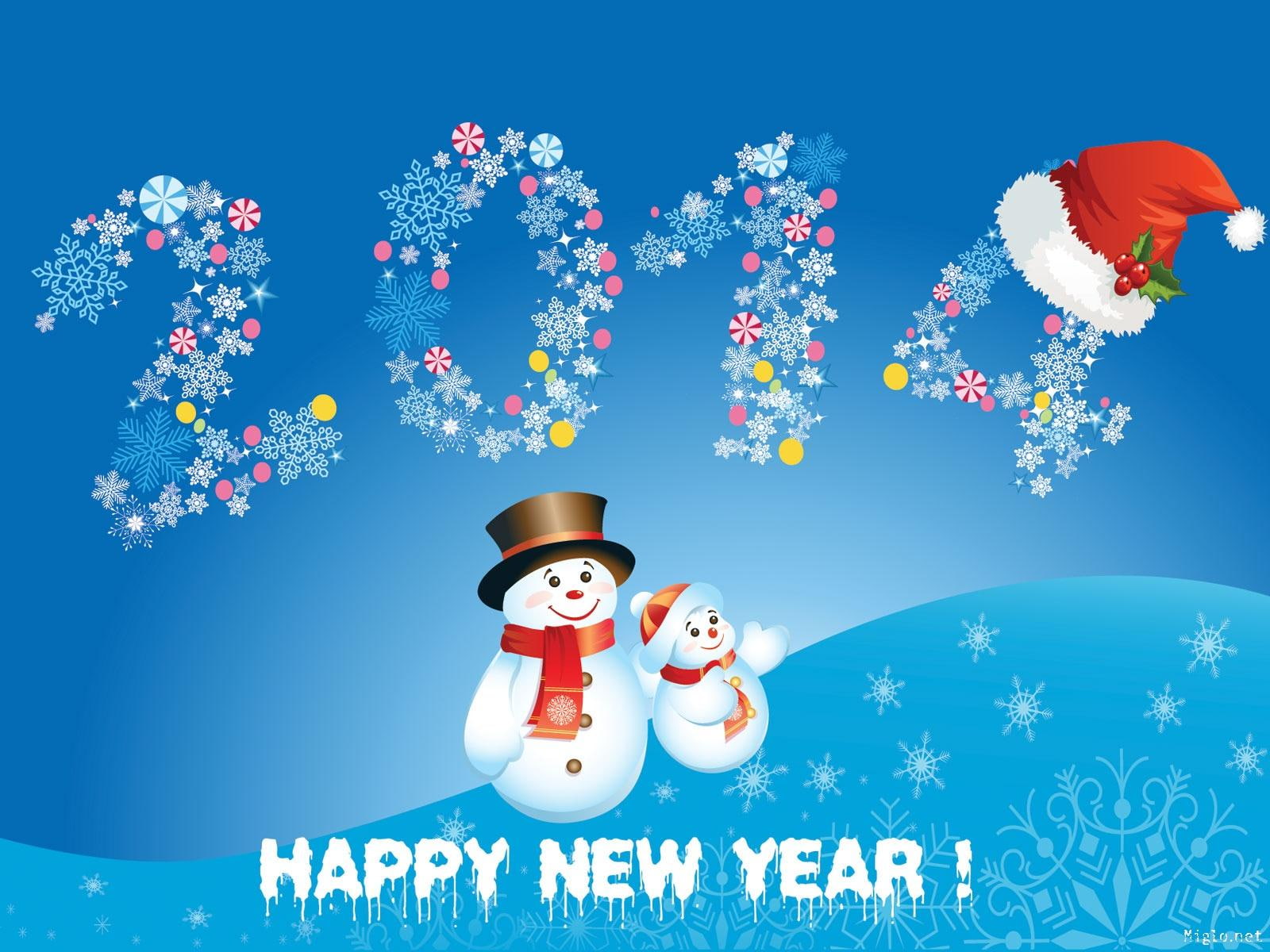 happy new year, new, year, mountain, blue, happy, 720P, HD Wallpaper