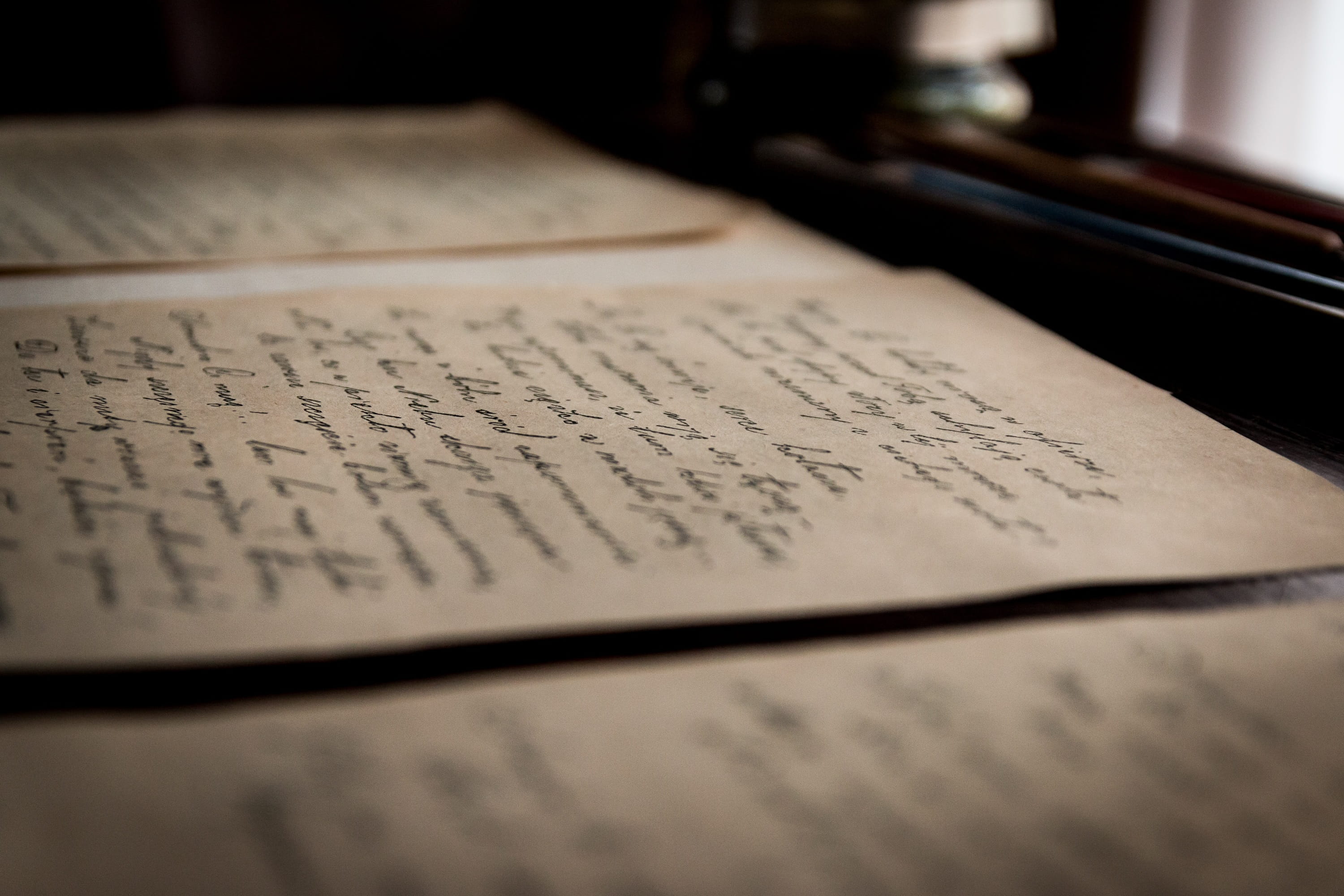writing, no people, the past, handwriting, white, text, close-up, old letters, education, communication, indoors, correspondence, publication, handwritten, HD Wallpaper