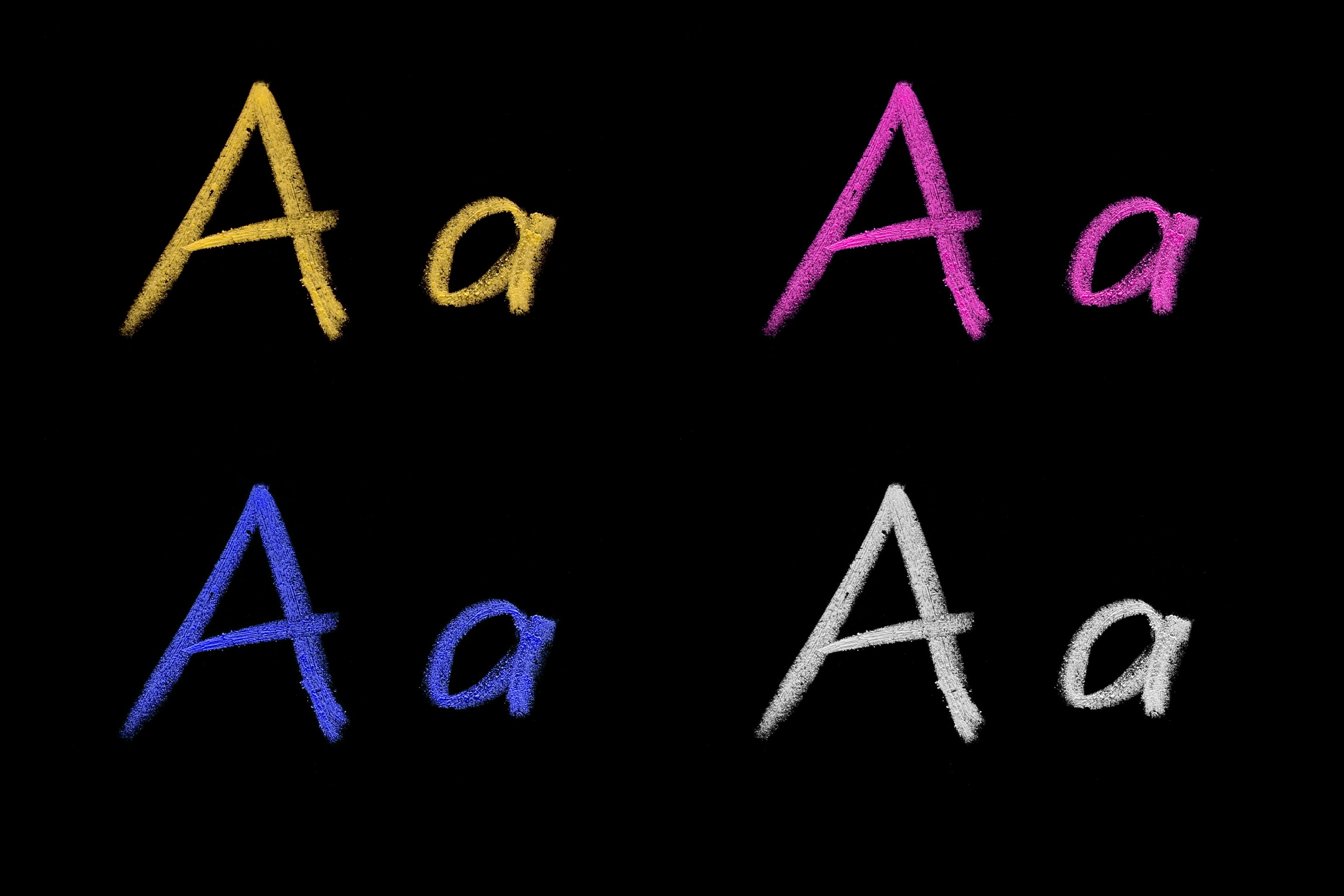 handwriting, western script, no people, 4K, lettering, letter, message, chalk - art equipment, blue, typography, a, plus sign, text, communication, education, HD Wallpaper