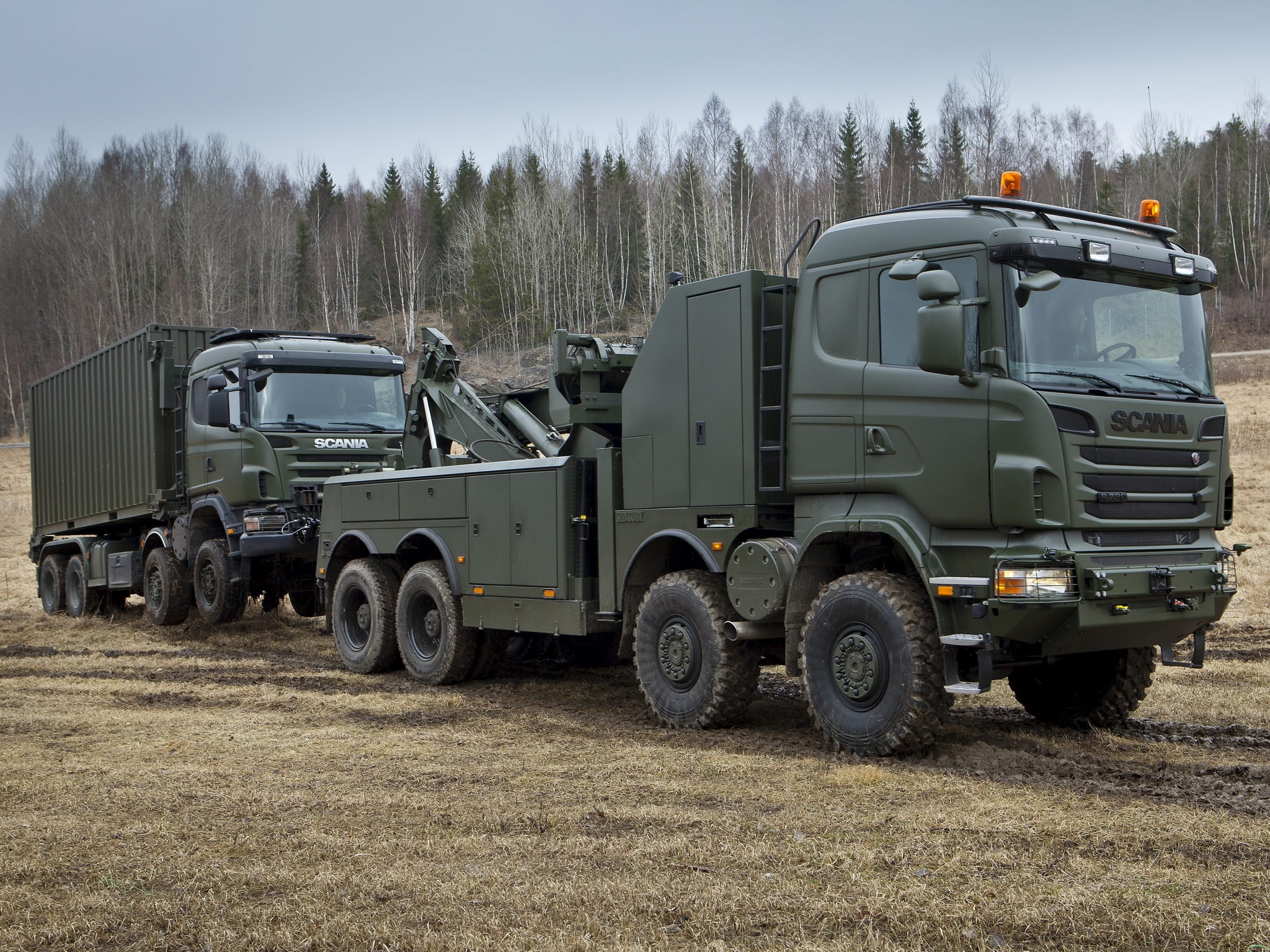scania, semi, tractor, emergency, 1080P, 2010, r730, towtruck, military, recovery, 8x8, HD Wallpaper