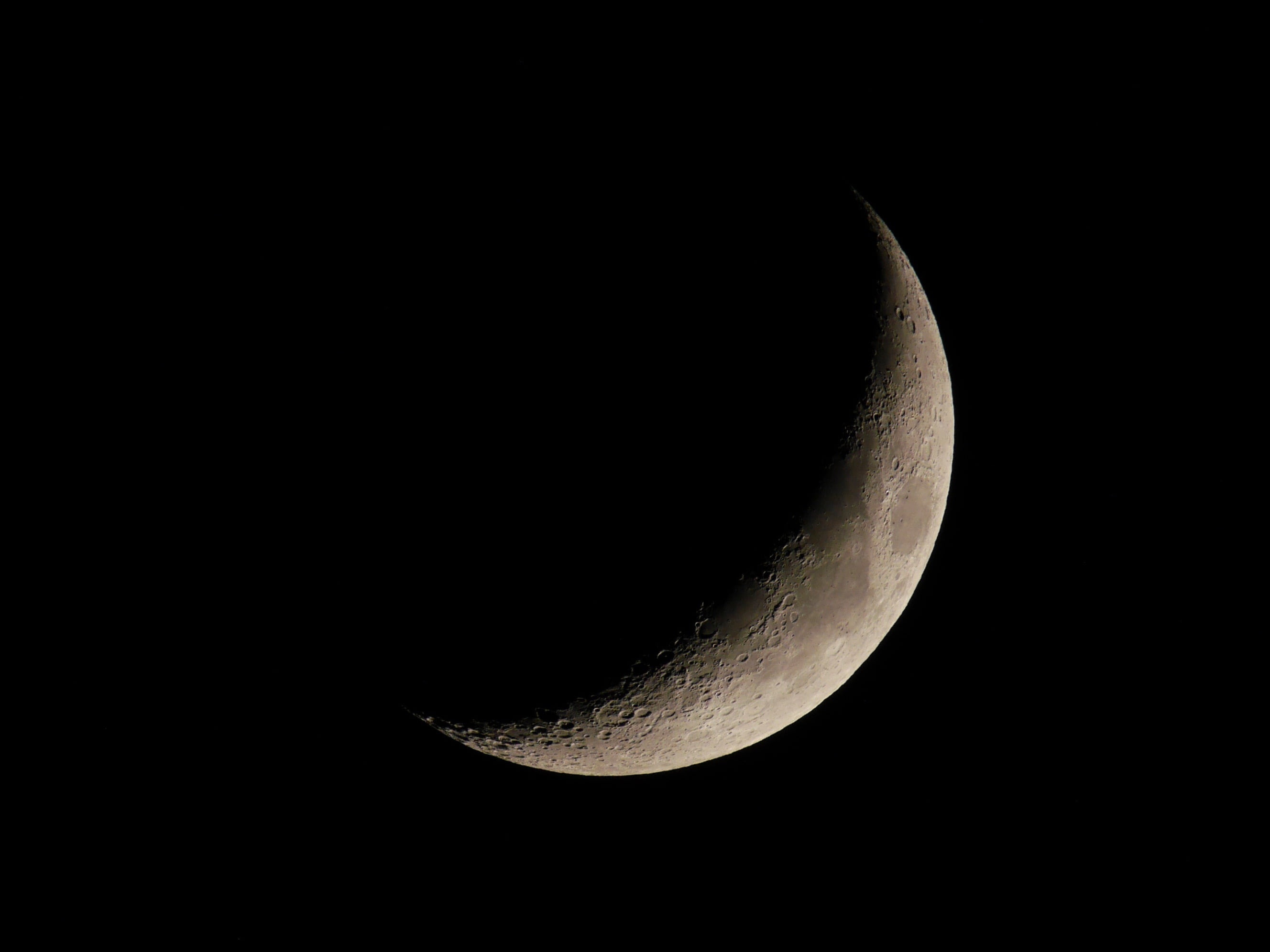 half moon, 2K, planetarium, observation, satellite, lunar, nature, astronomy, scenics - nature, idyllic, astrophotography, surface, no people, crescent, HD Wallpaper