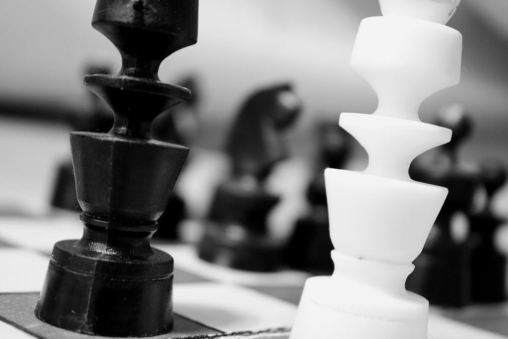 close-up, 480P, no people, relaxation, grayscale, game, photography, black-and-white, leadership, pawns, chess board, arts culture and entertainment, leisure activity, HD Wallpaper